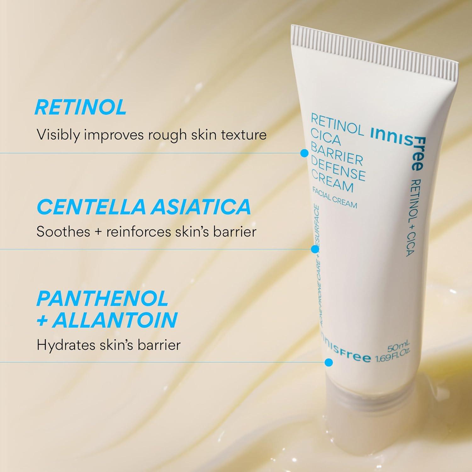 Crema Barrera Retinol Cica Innisfree 50ml Piel Sensible
