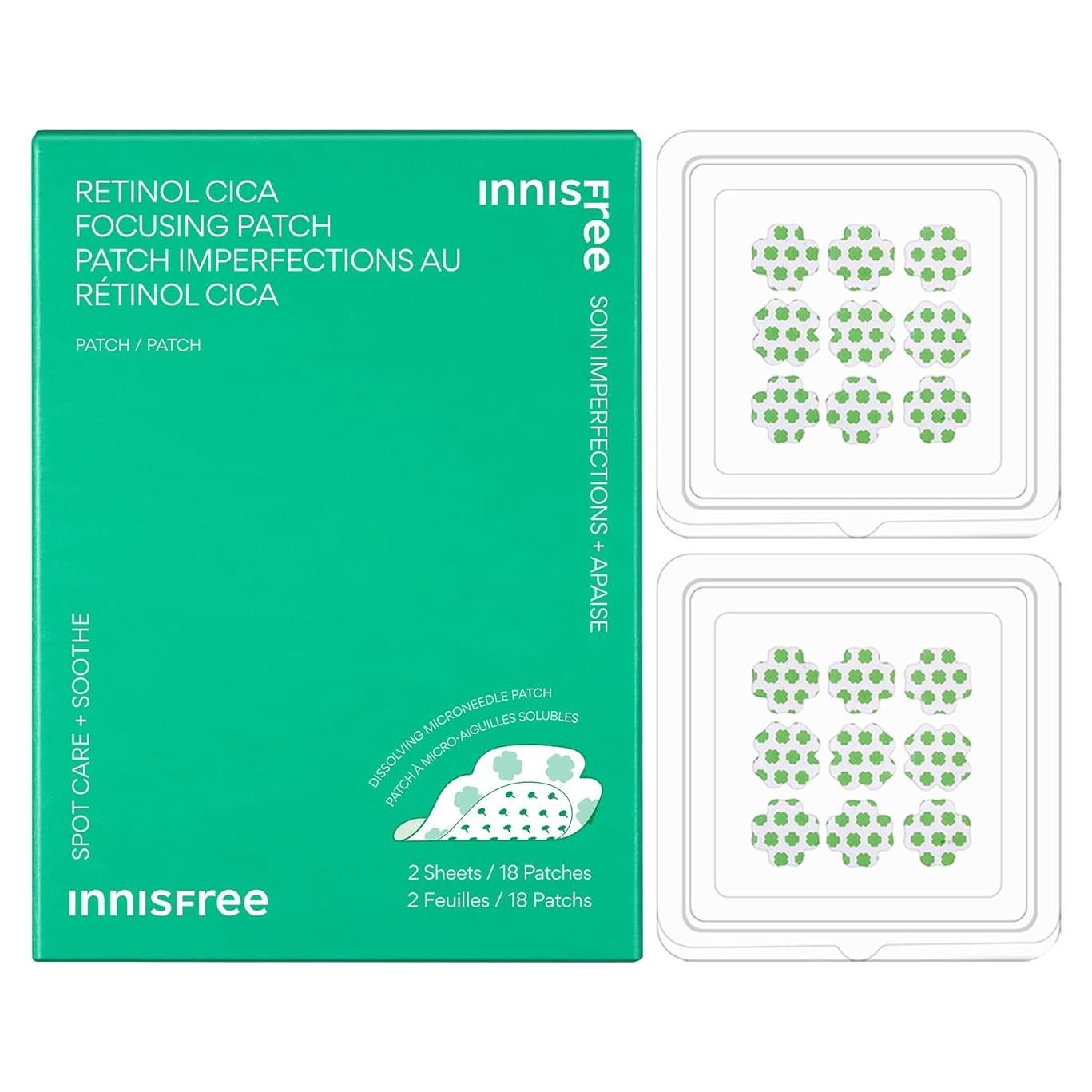 Parche Hidrocoloide Innisfree Retinol Cica 18 Parches para Acné