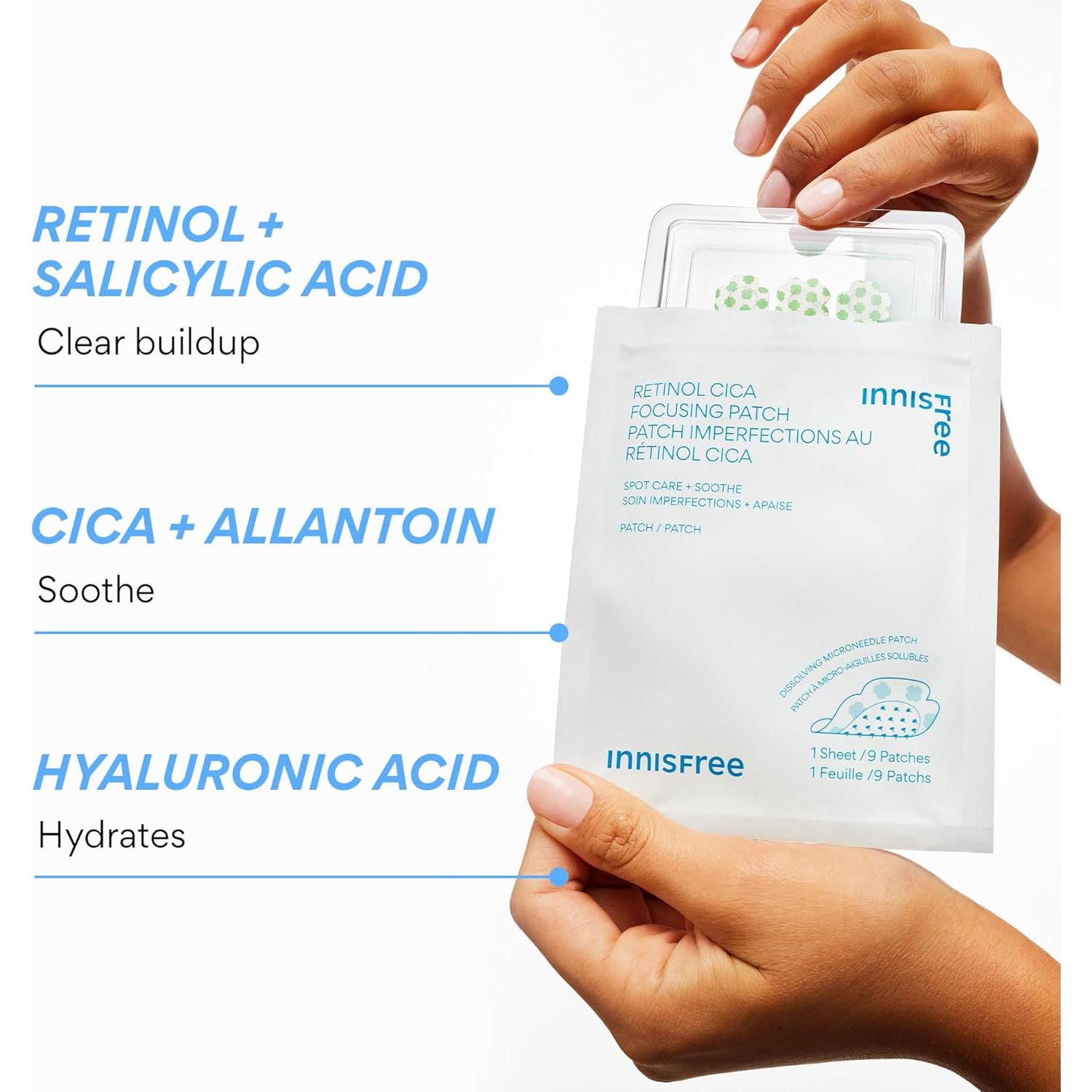 Parche Hidrocoloide Innisfree Retinol Cica 18 Parches para Acné