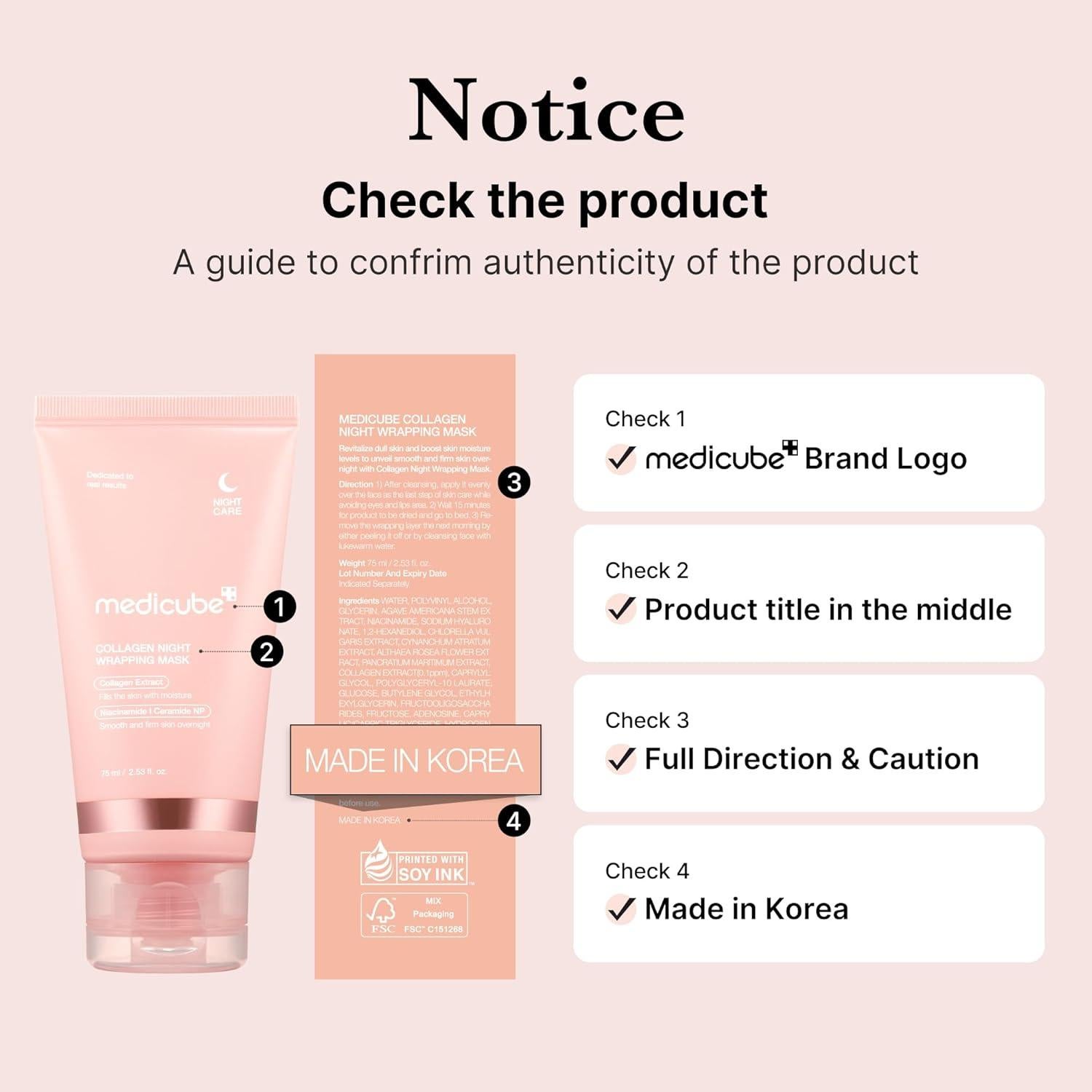 Mascarilla Facial Peel Off Medicube Colágeno 50ml - Cuidado Nocturno