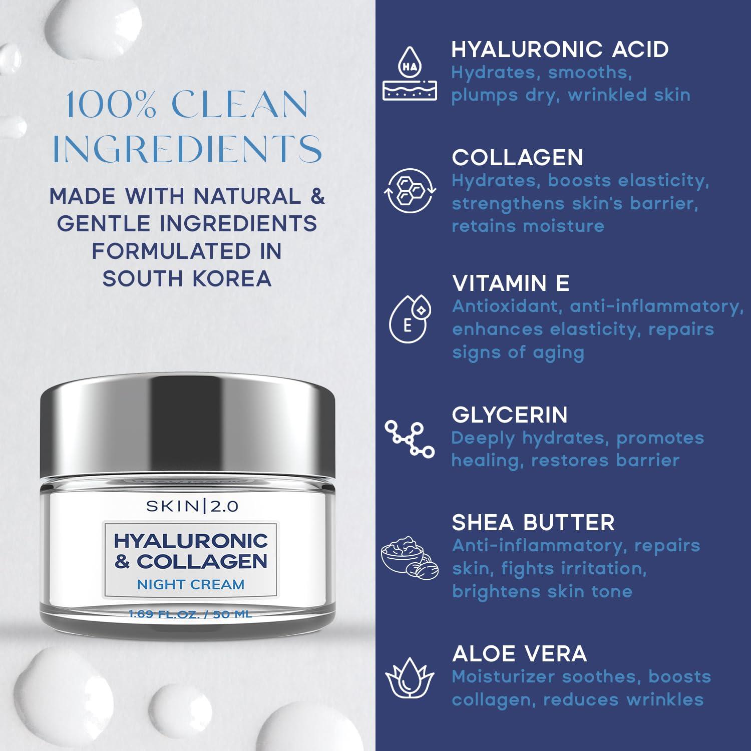 Crema Hidratante Facial Skin 2.0 con Ácido Hialurónico 50ml