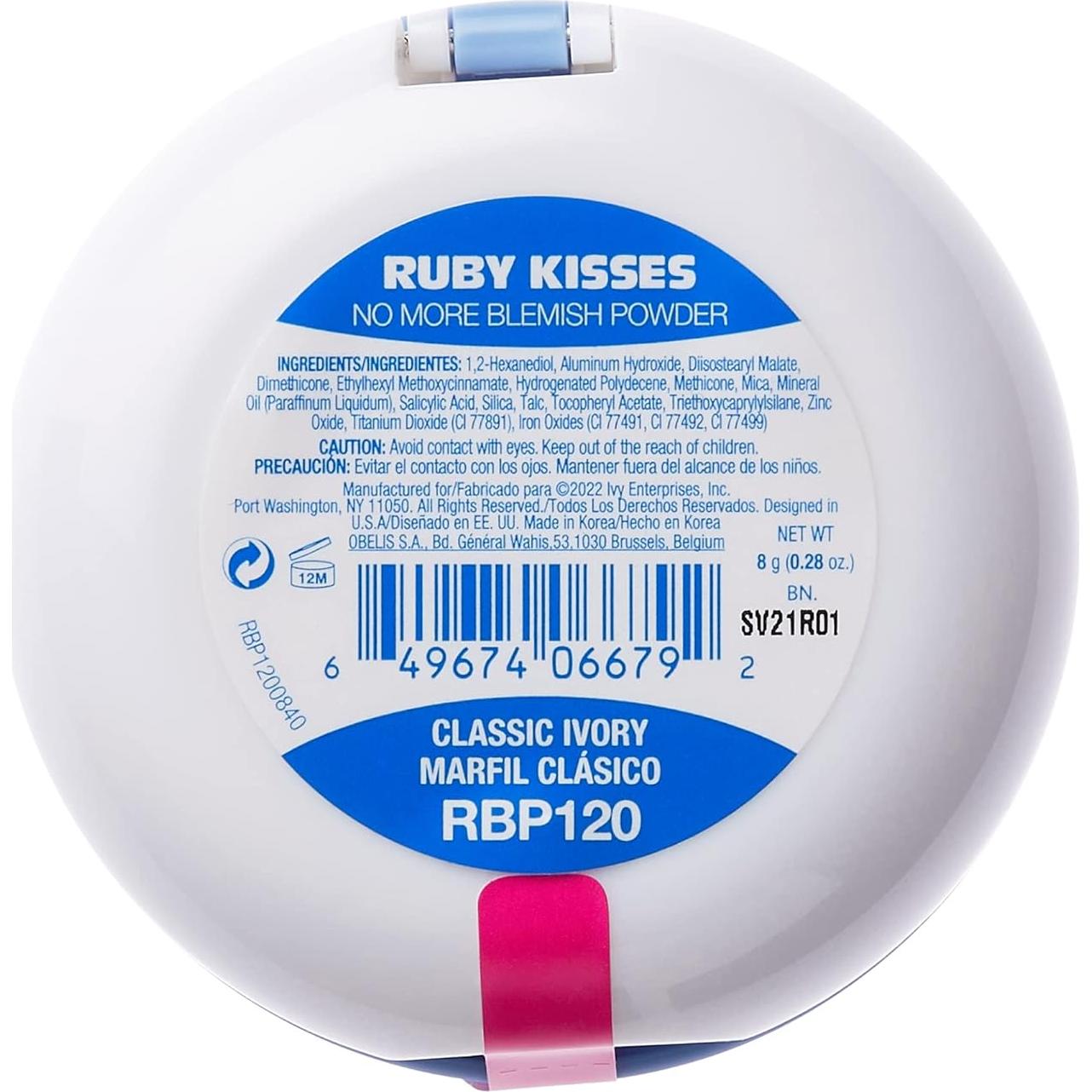 Polvo Compacto Ruby Kisses No More Blemish 40g Marfil Clásico