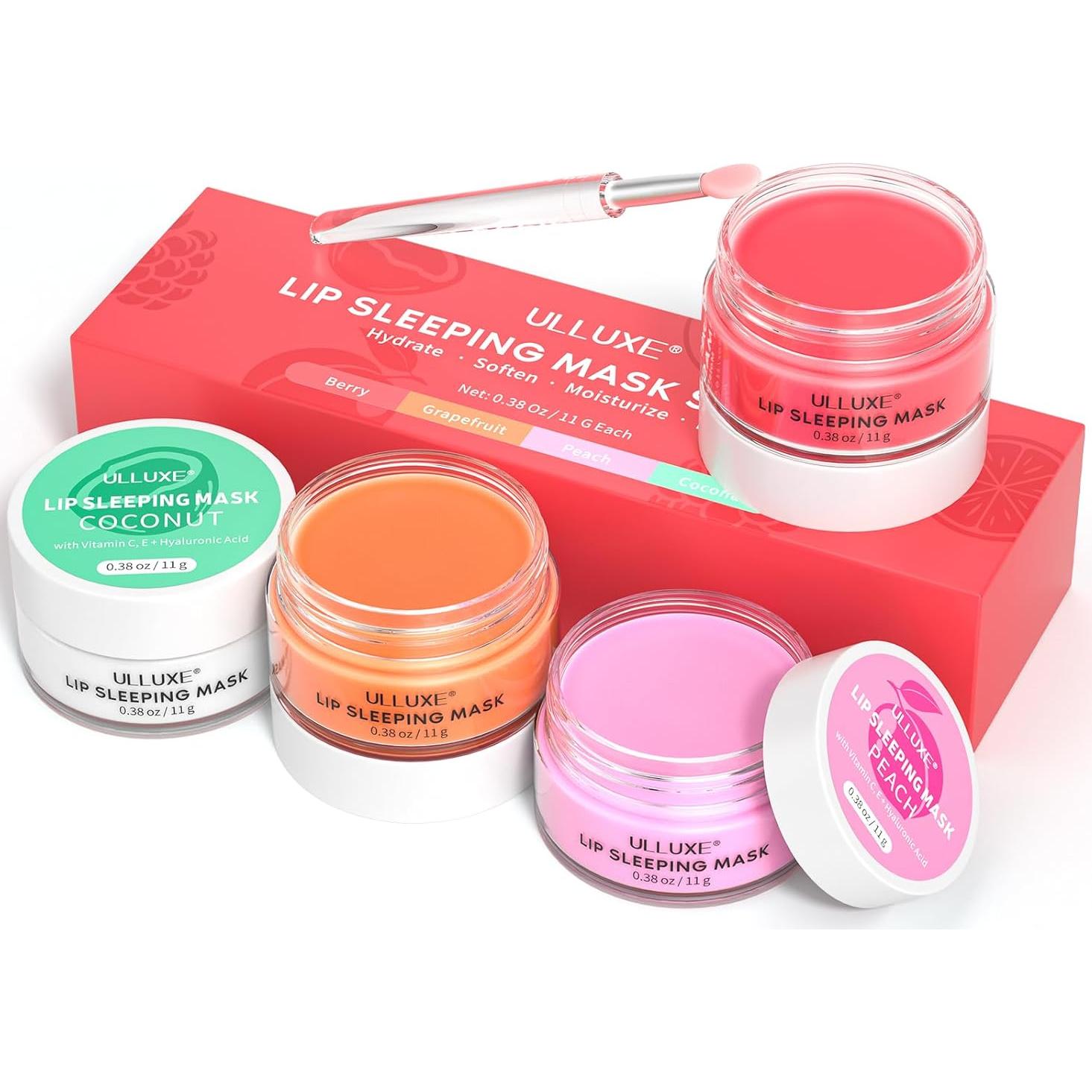 Juego de Mascarillas Labiales ULLUXE 4 Piezas Hidratantes