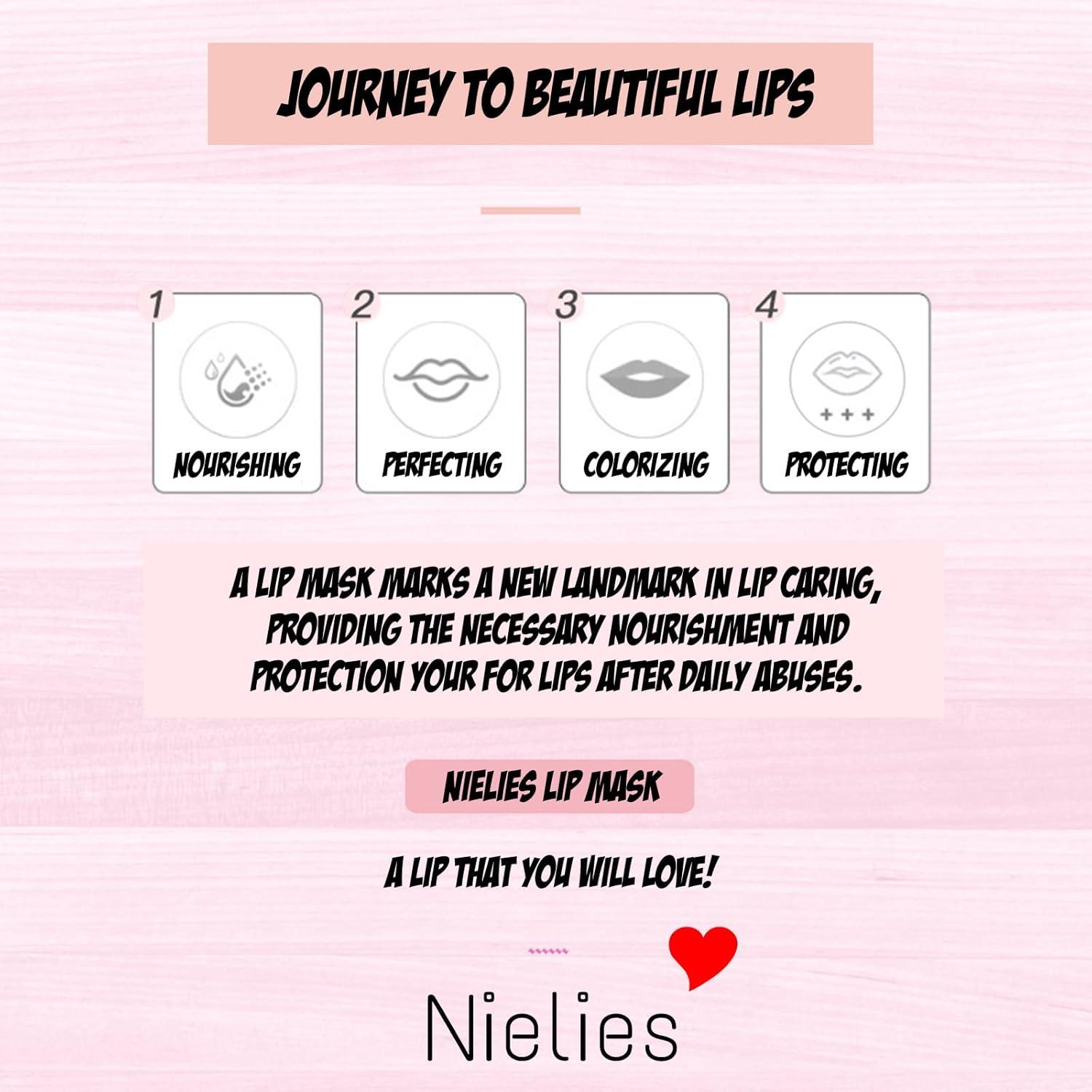 Mascarillas Hidratantes para Labios Nielies 24K - 30 Piezas