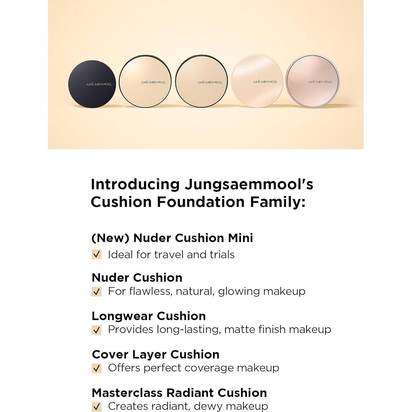 Cushion Mini JUNGSAEMMOOL Esencial Piel Nuder 5 ml SPF50