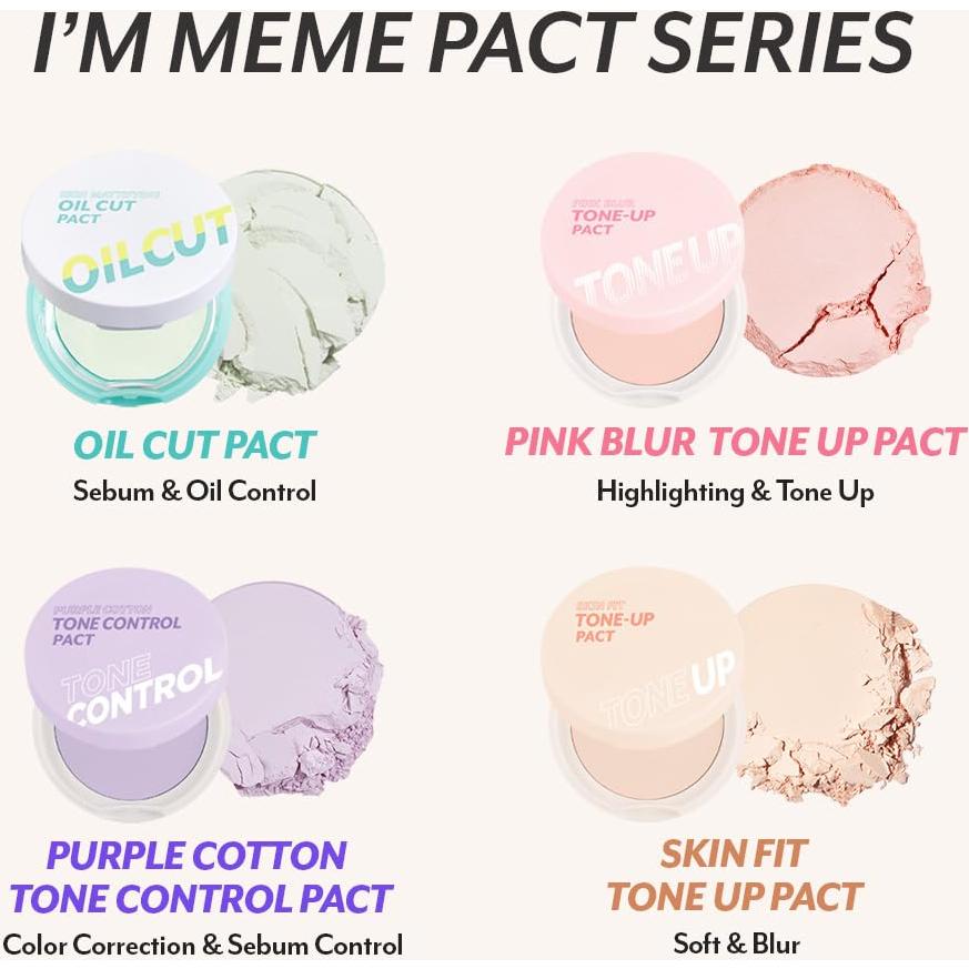 Polvo Compacto I'M MEME 9.92g Rosa Tonificante y Difuminado