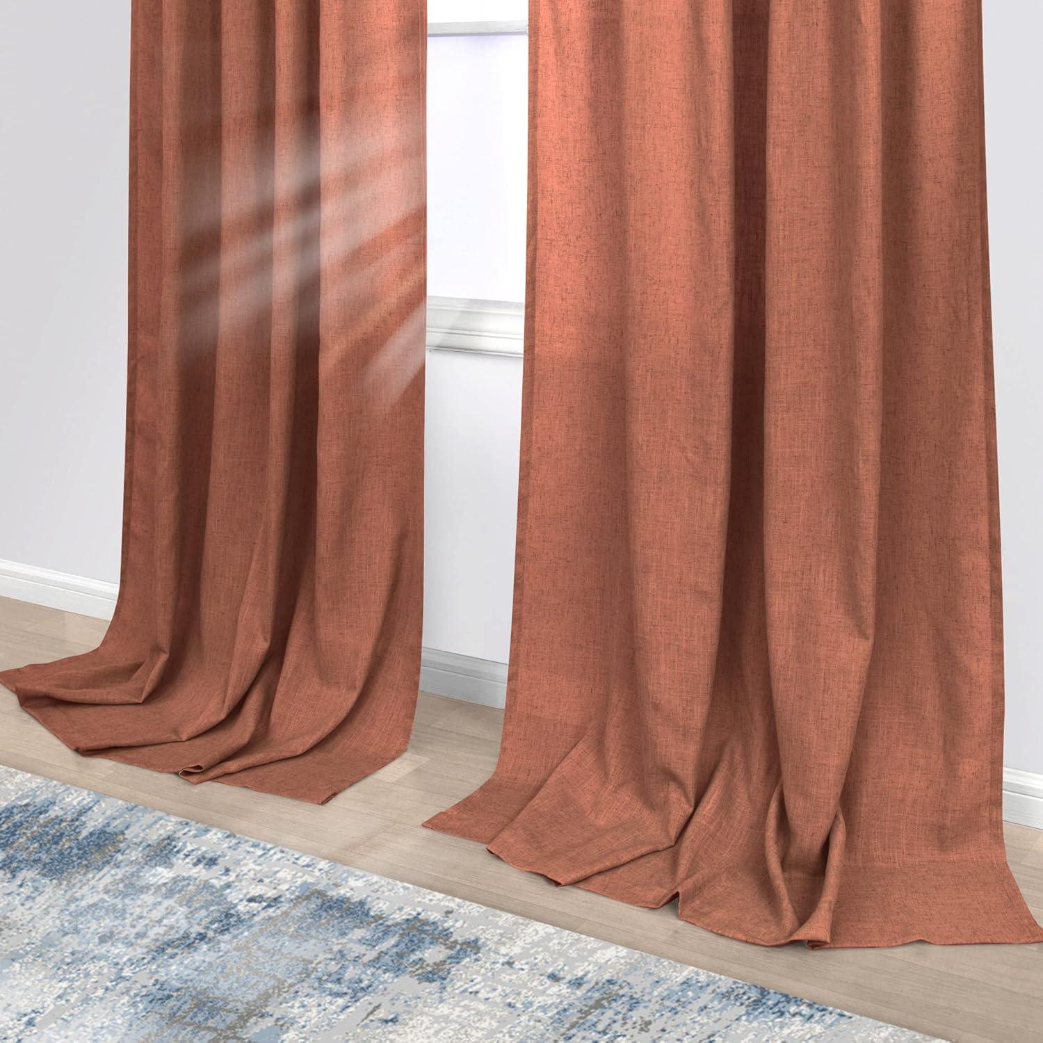 Cortinas Sheer KOUFALL Terracota 52x137 cm Pack 2