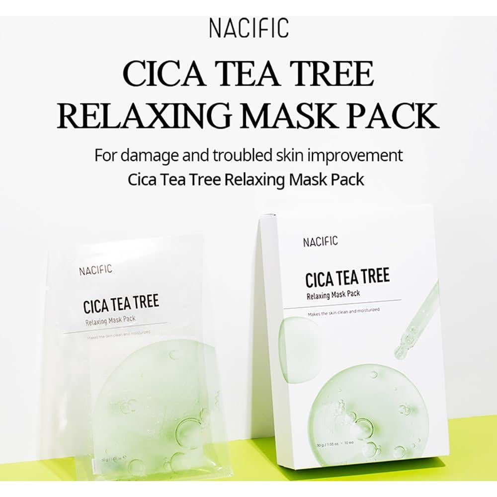 Paquete de 10 Mascarillas Faciales NACIFIC - Hidratación y Nutrición