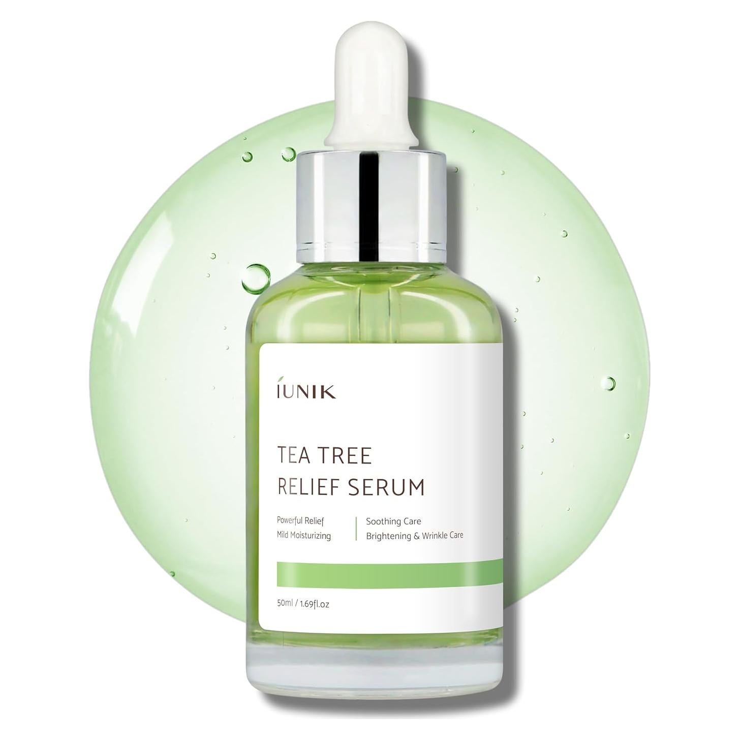 Suero Vegano IUNIK 50ml Alivio Árbol de Té para Acné