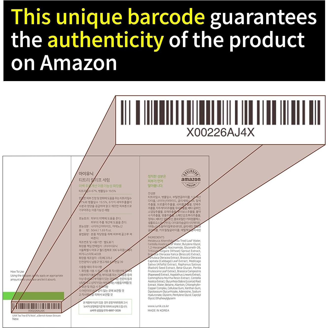 Suero Vegano IUNIK 50ml Alivio Árbol de Té para Acné