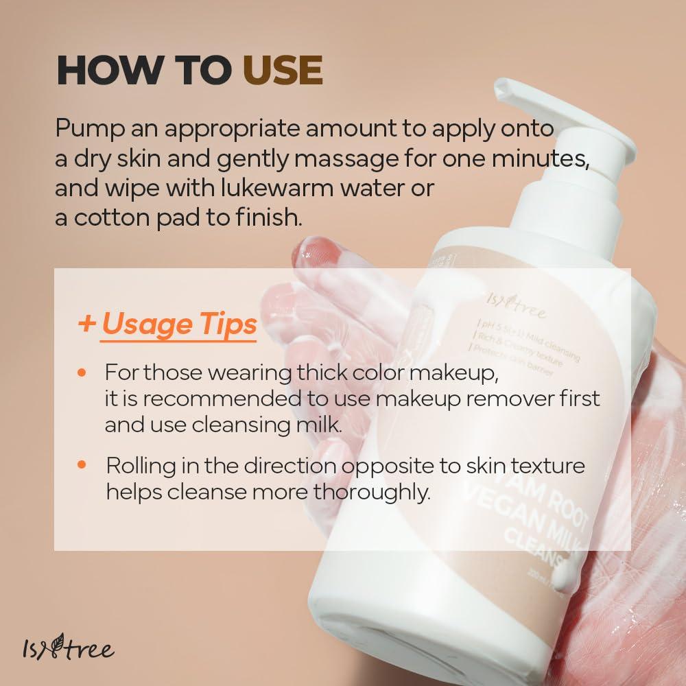 Limpiador Facial Vegano IsNtree 220ml - Hidratante y Suave