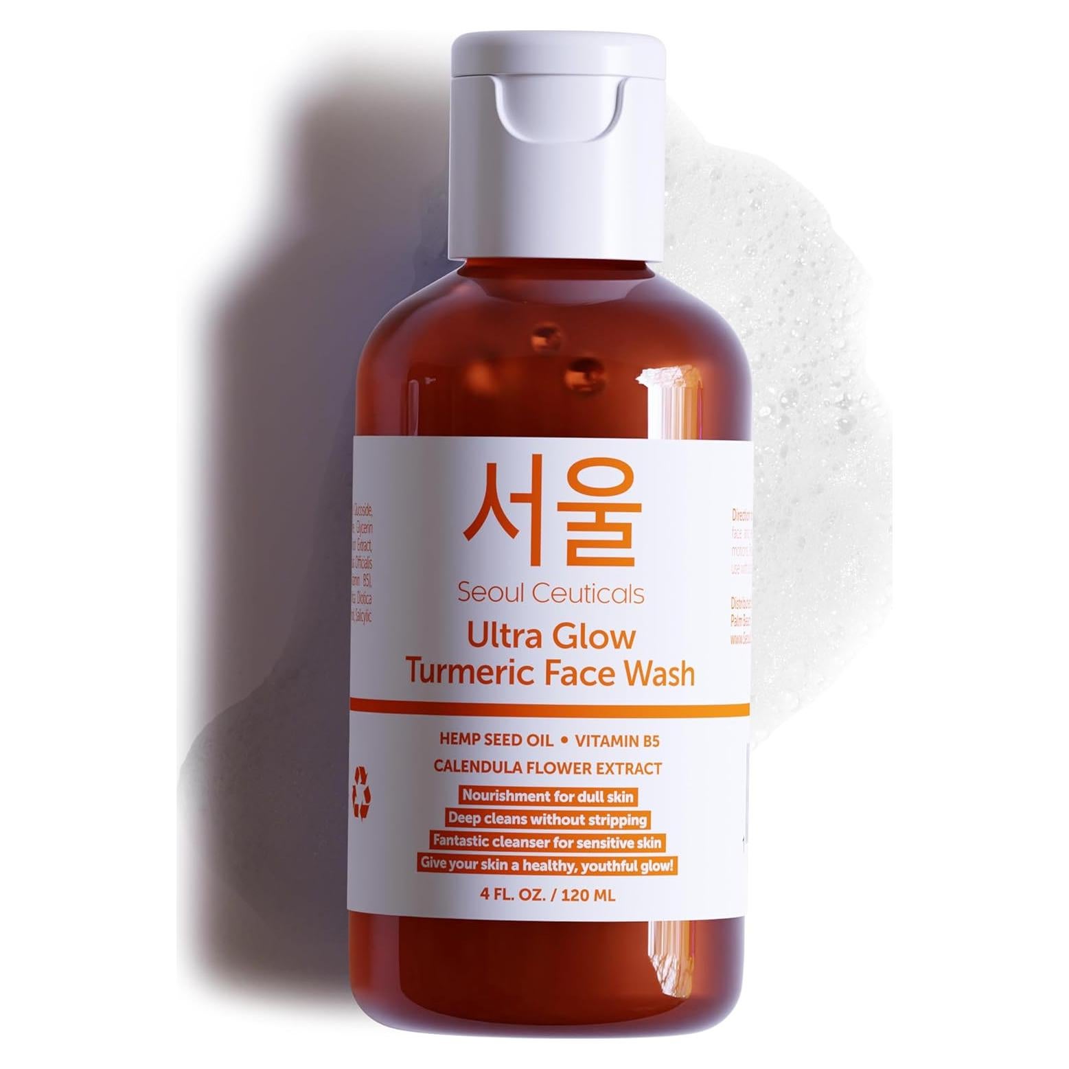 Limpiador Facial de Cúrcuma SeoulCeuticals 113g - Vegano y Natural