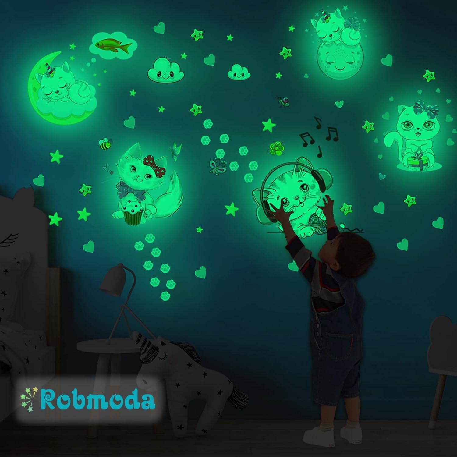 Calcomanías luminosas de estrellas Robmoda para niños