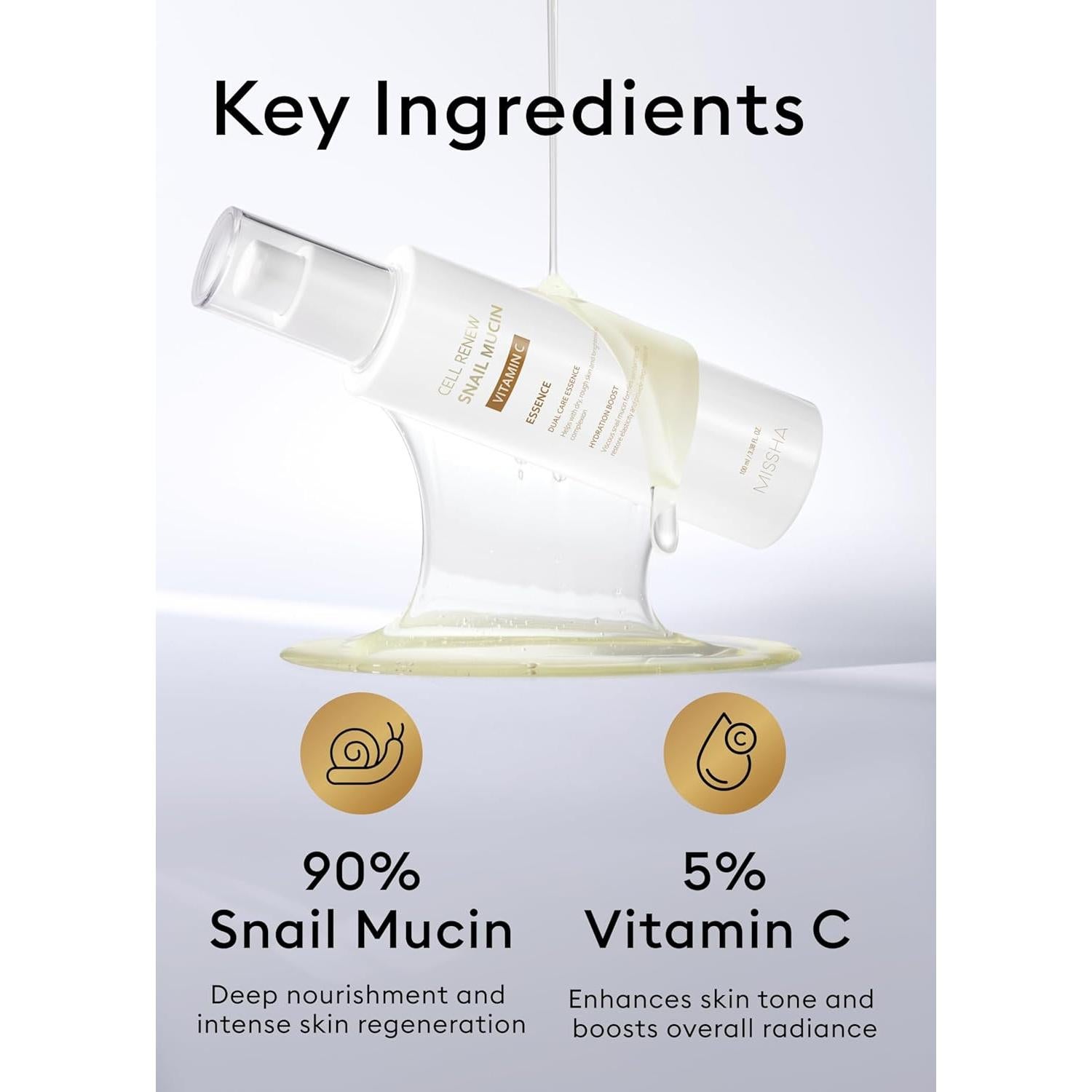 Sérum de Vitamina C con Mucina de Caracol MISSHA 100 ml - Hidratante