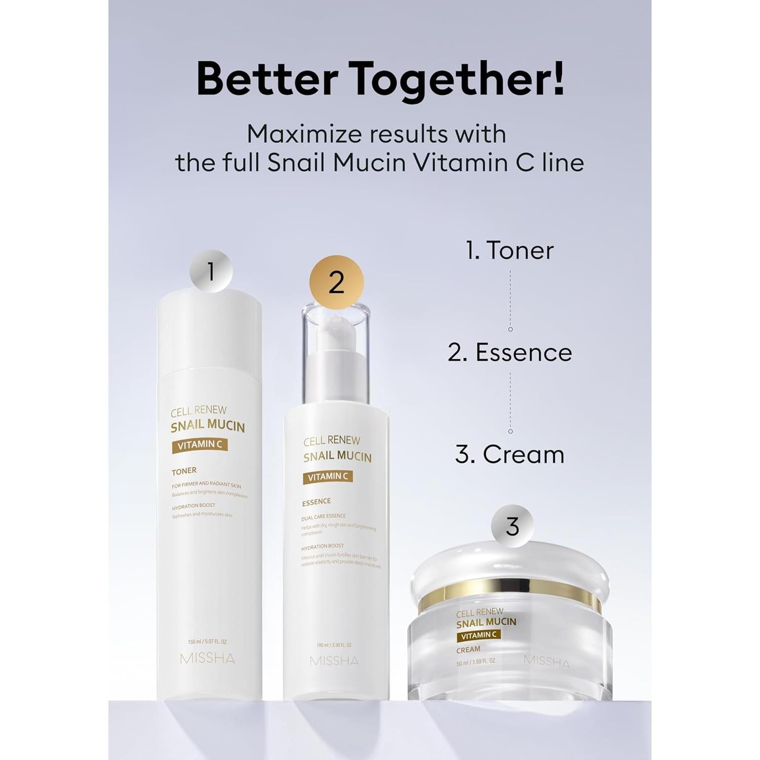 Sérum de Vitamina C con Mucina de Caracol MISSHA 100 ml - Hidratante