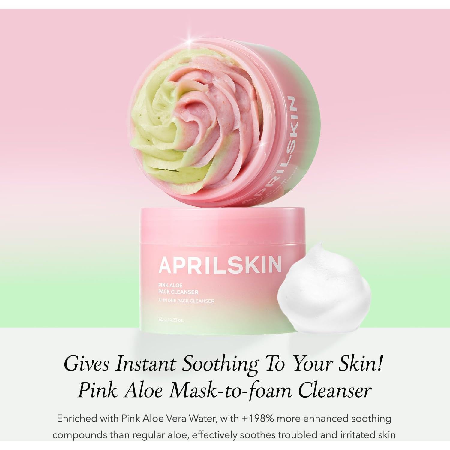 Limpiador Facial Aprilskin Aloe Rosa 189g Exfoliante Suave