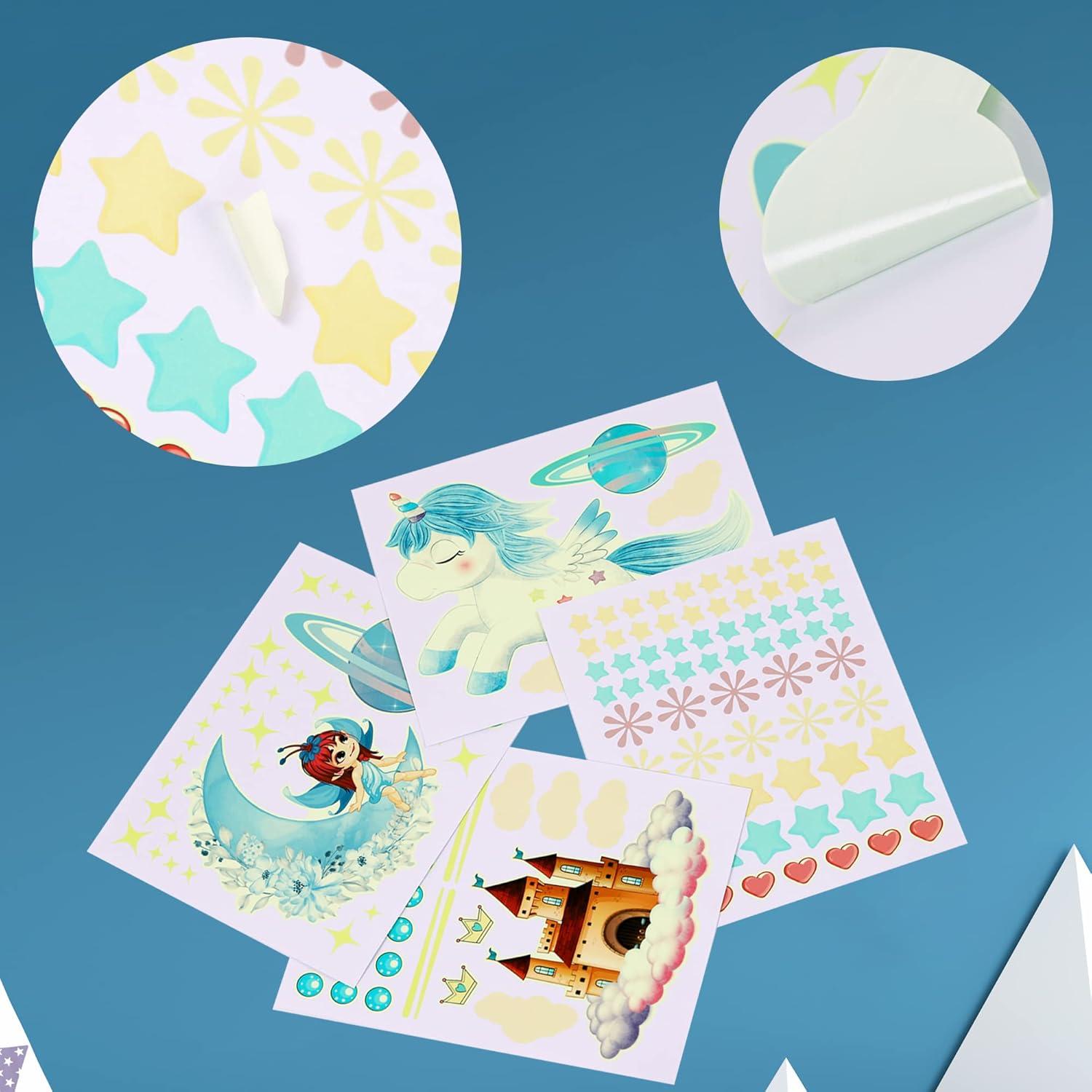 Calcomanía de Pared Unicornio Robmoda 30x25 cm Brilla