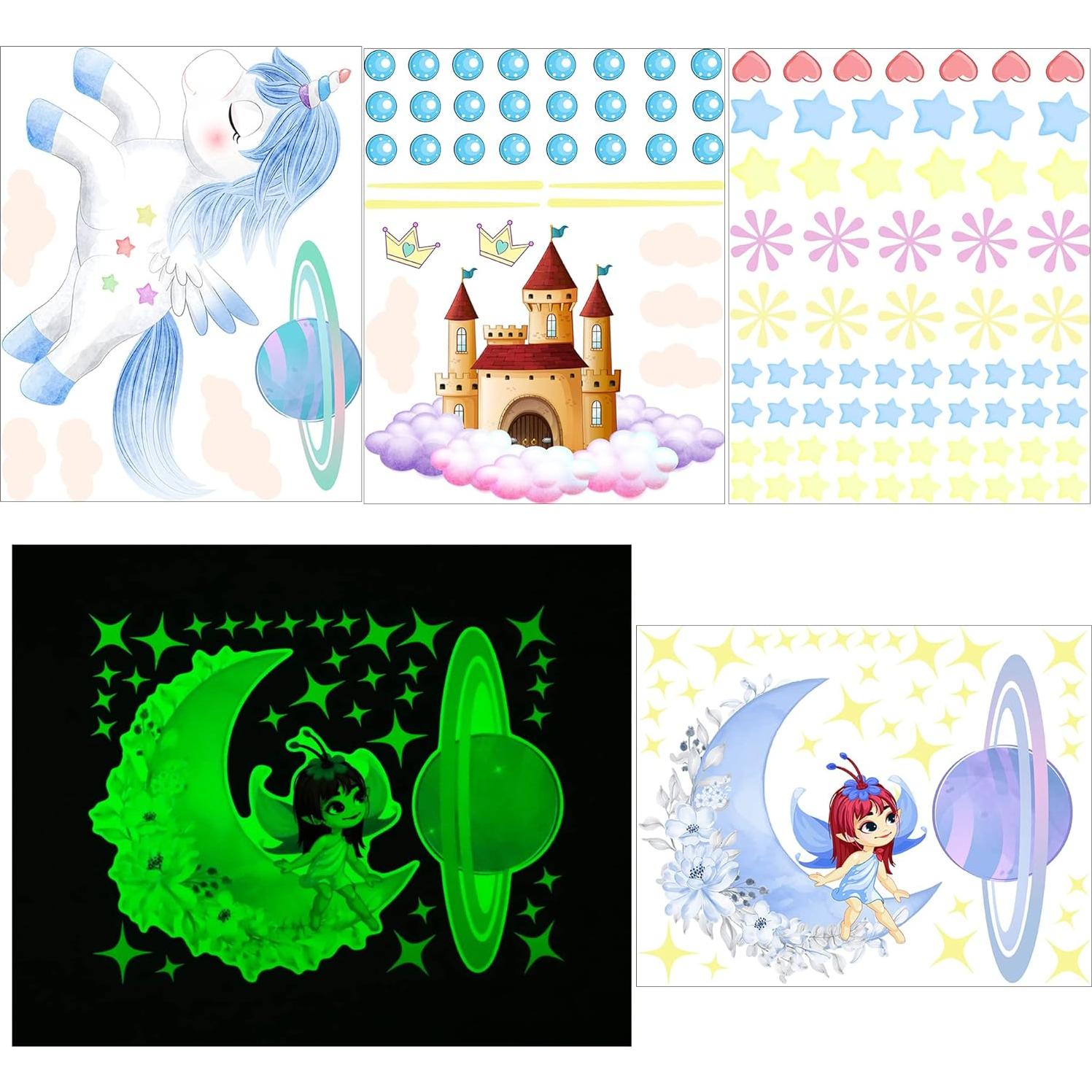 Calcomanía de Pared Unicornio Robmoda 30x25 cm Brilla