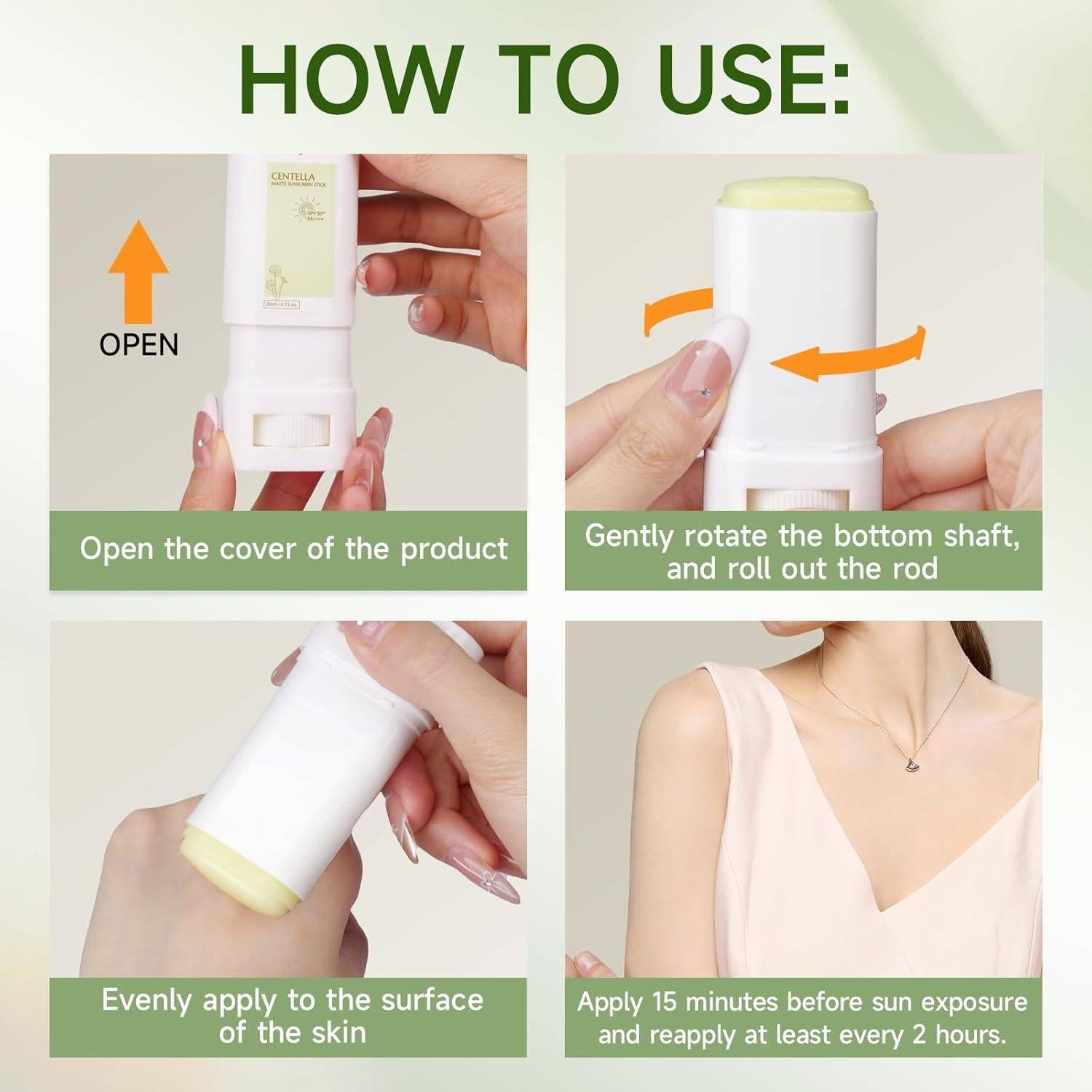 Bastón Protector Solar SPF 50+ Gaayou Hidratante 48g