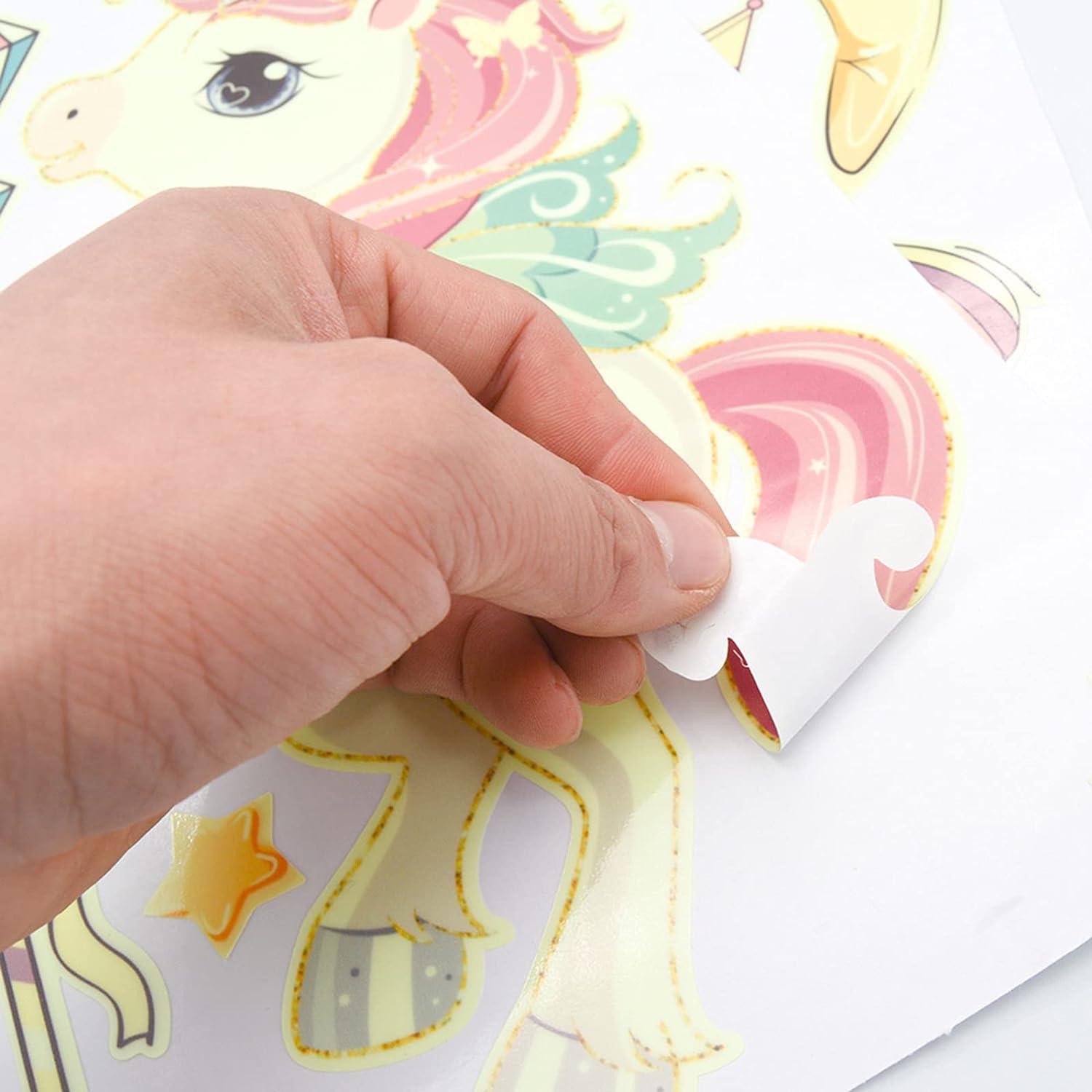 Calcomanías de Unicornio Robmoda 174 Piezas Brillantes