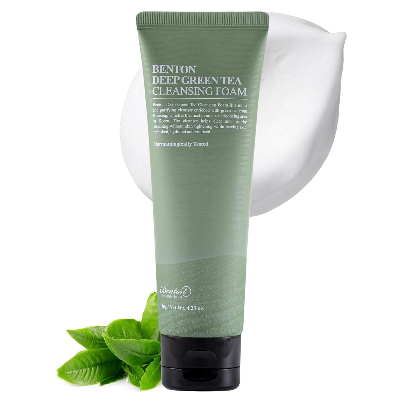 Limpiador Facial Espumoso BENTON Té Verde 120g - Hidratante
