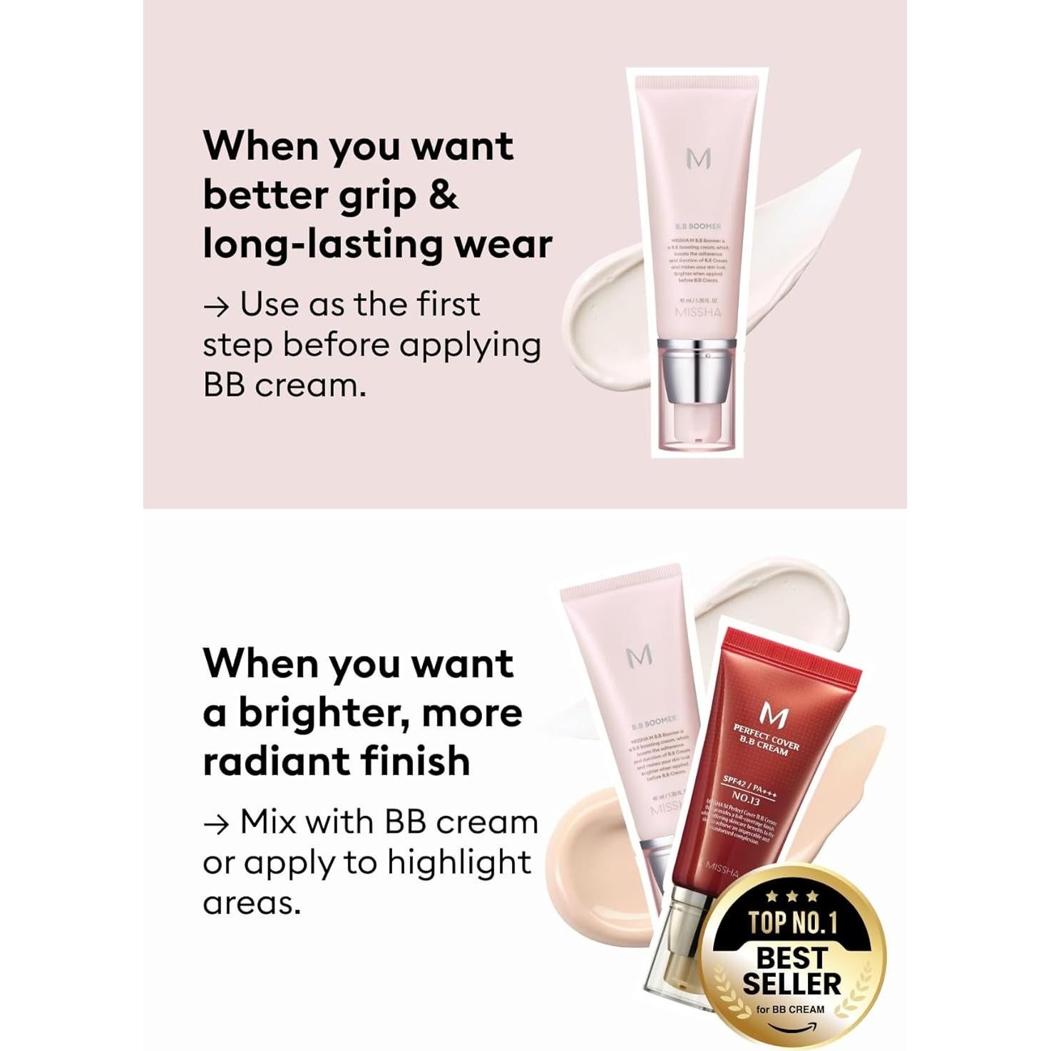 Primer Iluminador Missha M BB Boomer 40ml - Hidratante Radiante