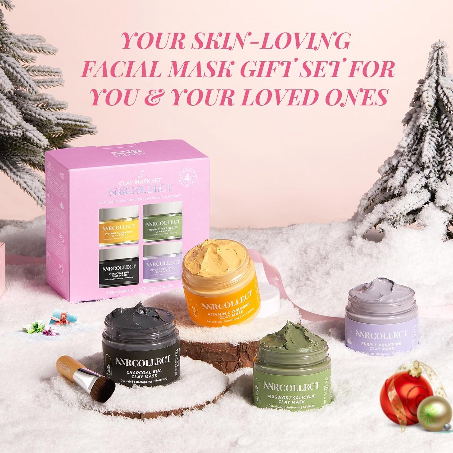 Juego de Mascarillas Faciales ANRCOLLECT - 4 Piezas con Arcilla
