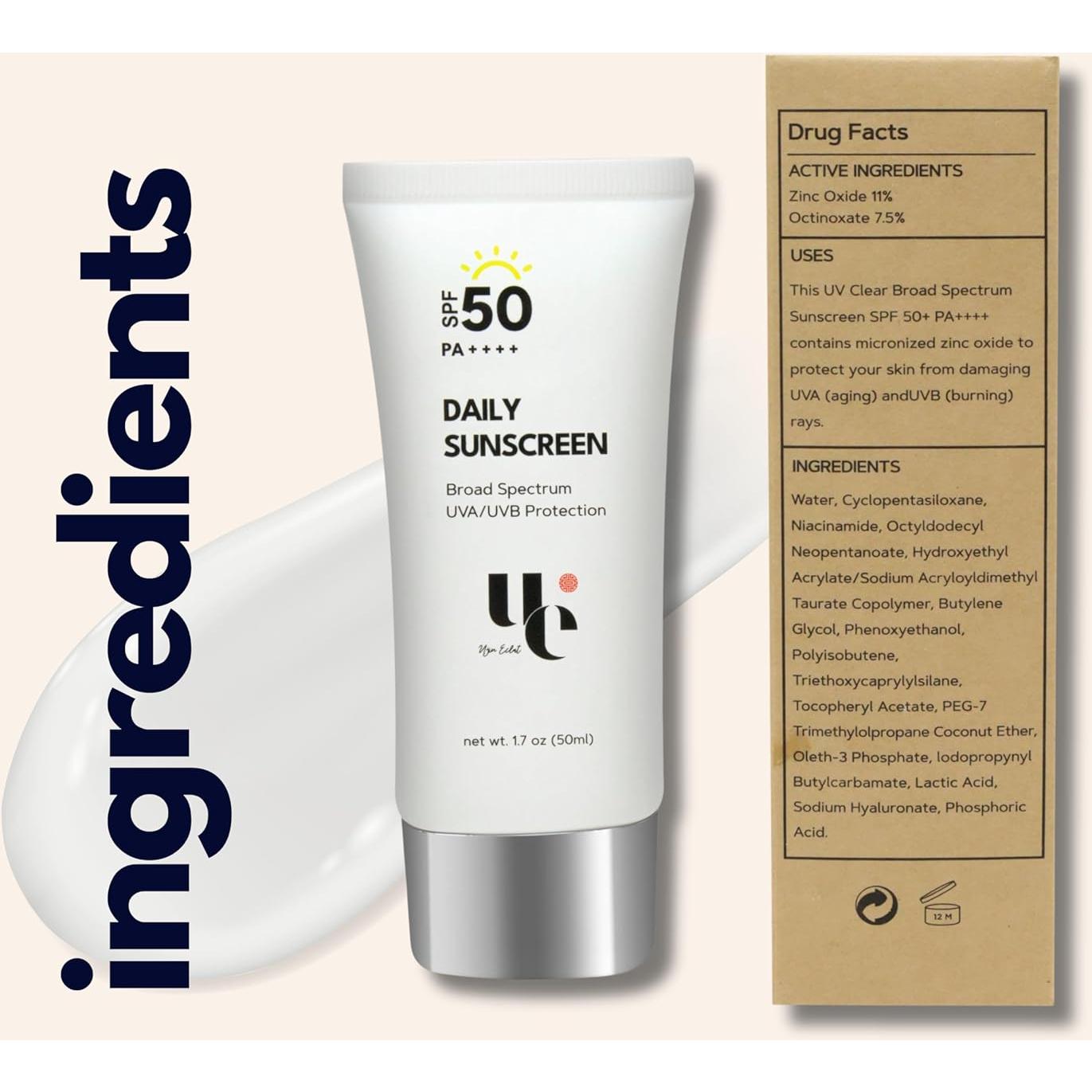 Protector Solar Ujin Eclat SPF 50 con Óxido de Zinc 48g