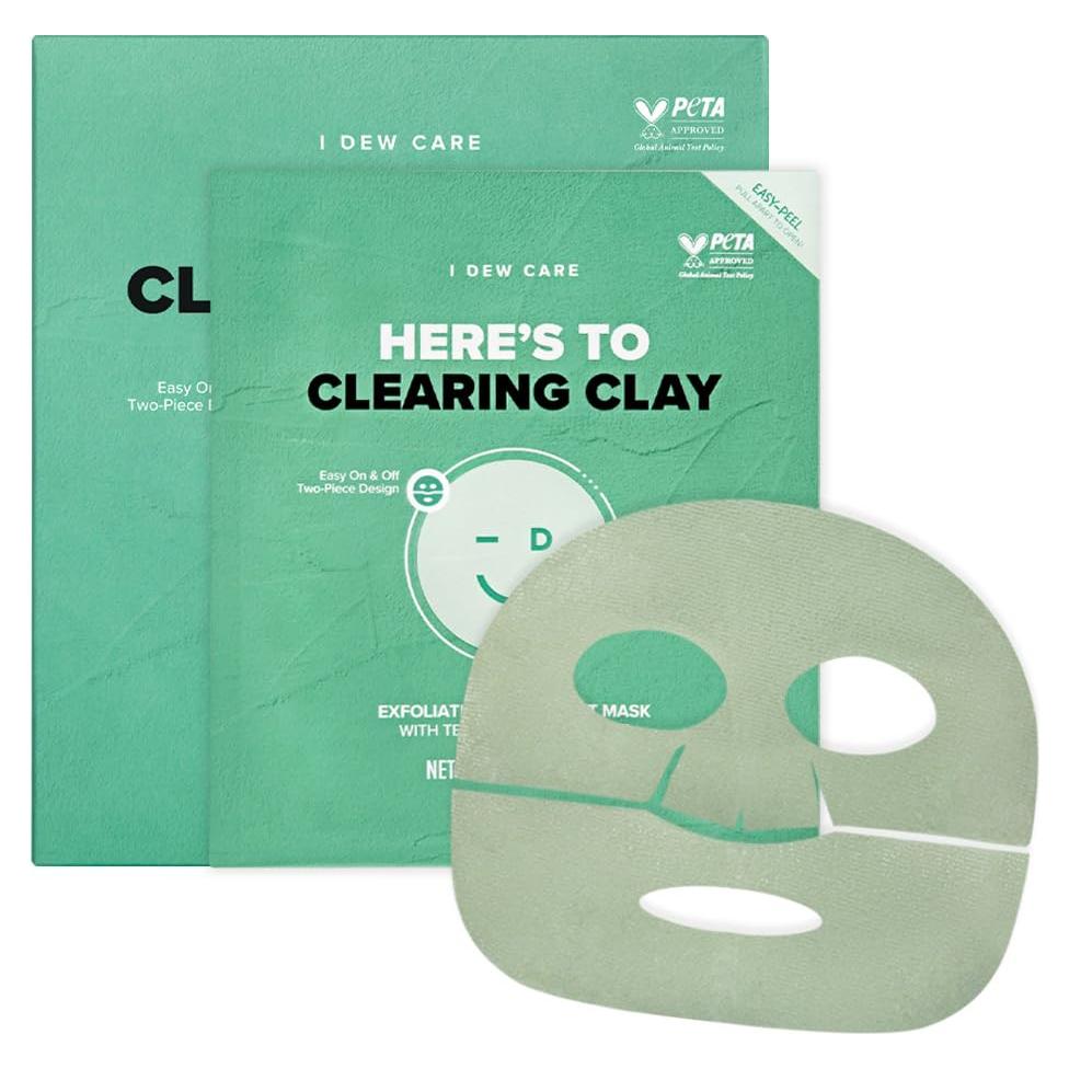 Mascarilla Facial en Hoja I DEW CARE 4 Unidades Arcilla