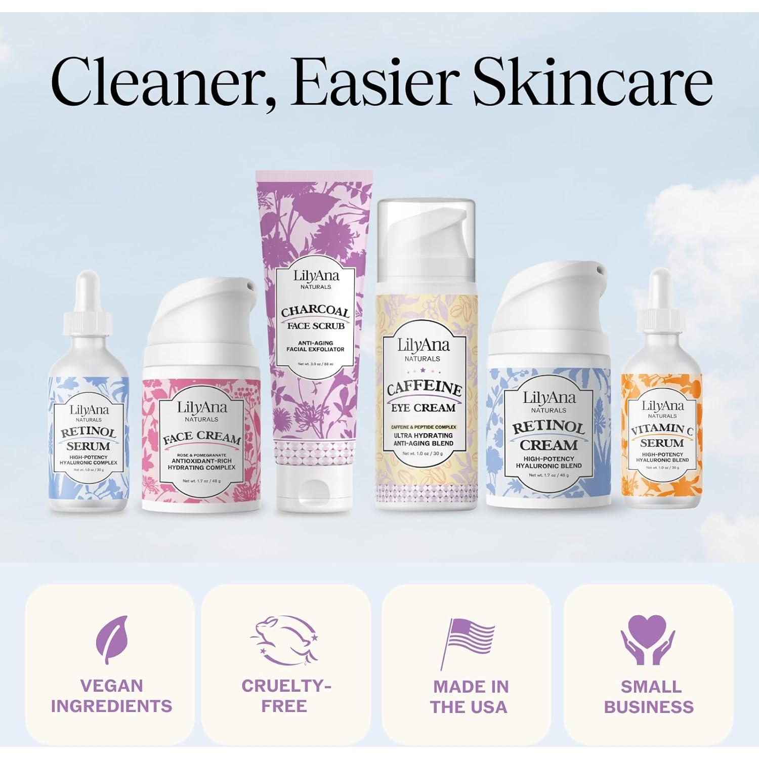 Crema para Ojos LilyAna Naturals 30ml con Cafeína y Péptidos