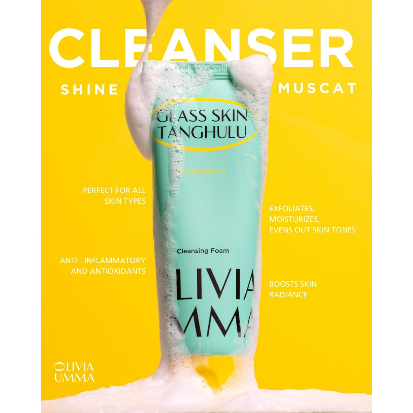 Limpiador Espumoso Olivia Umma Shine Muscat 120ml - Hidratante y Antioxidante