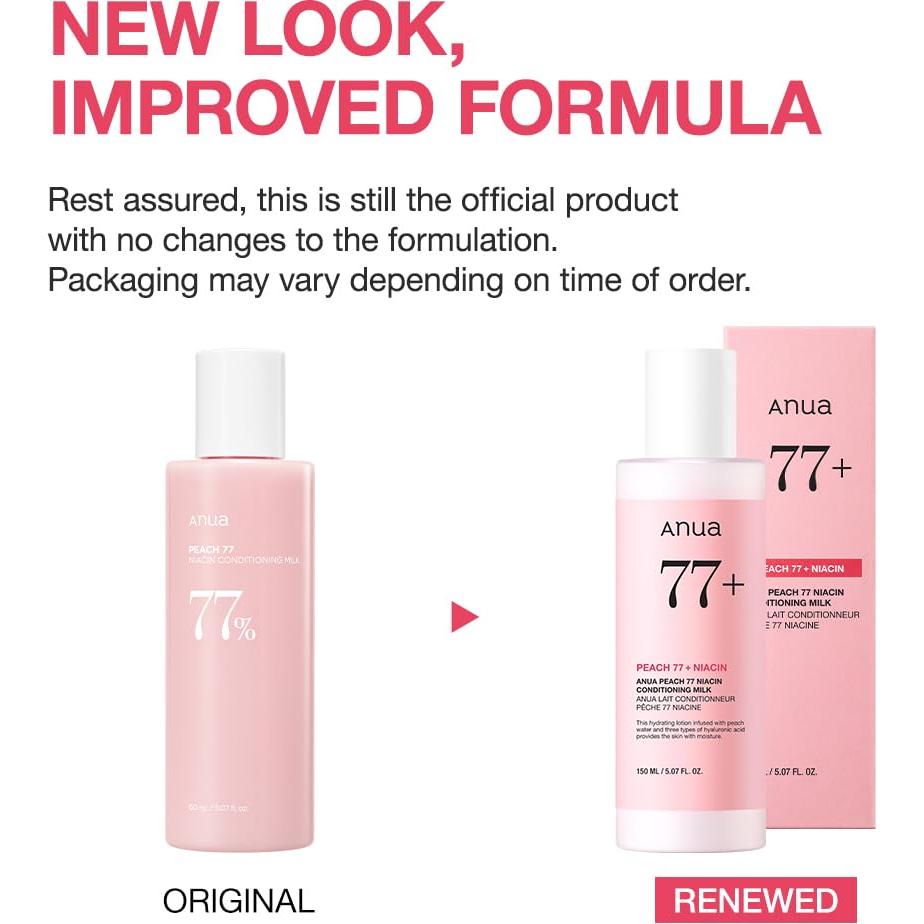 Loción Acondicionadora Facial ANUA 150ml - Niacina y Durazno