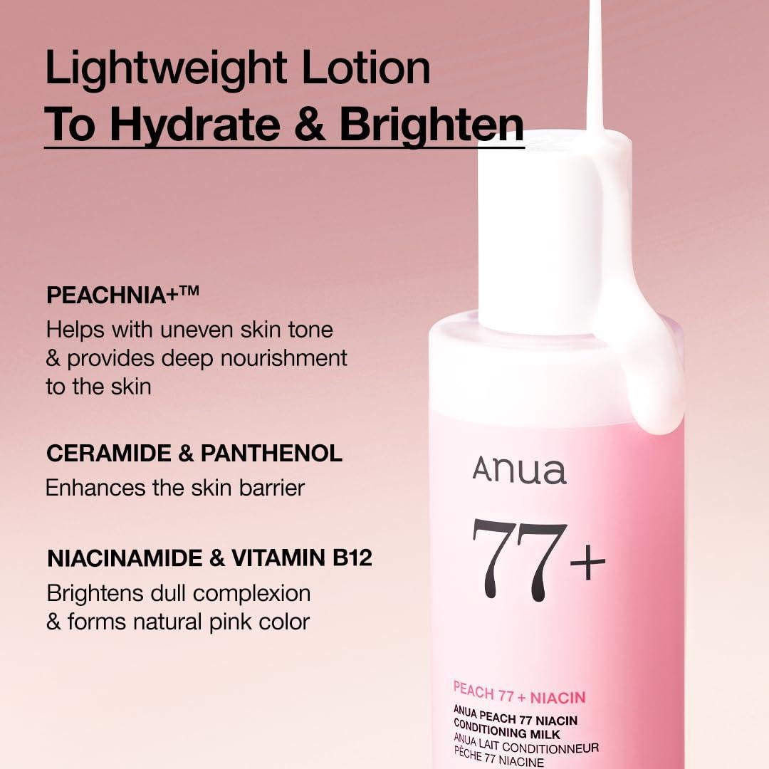 Loción Acondicionadora Facial ANUA 150ml - Niacina y Durazno