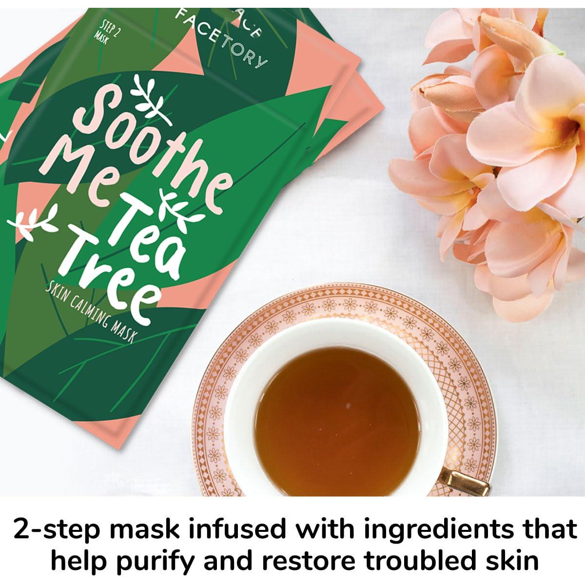 Mascarilla Facial FACETORY Soothe Me Tea Tree 5 Paquetes