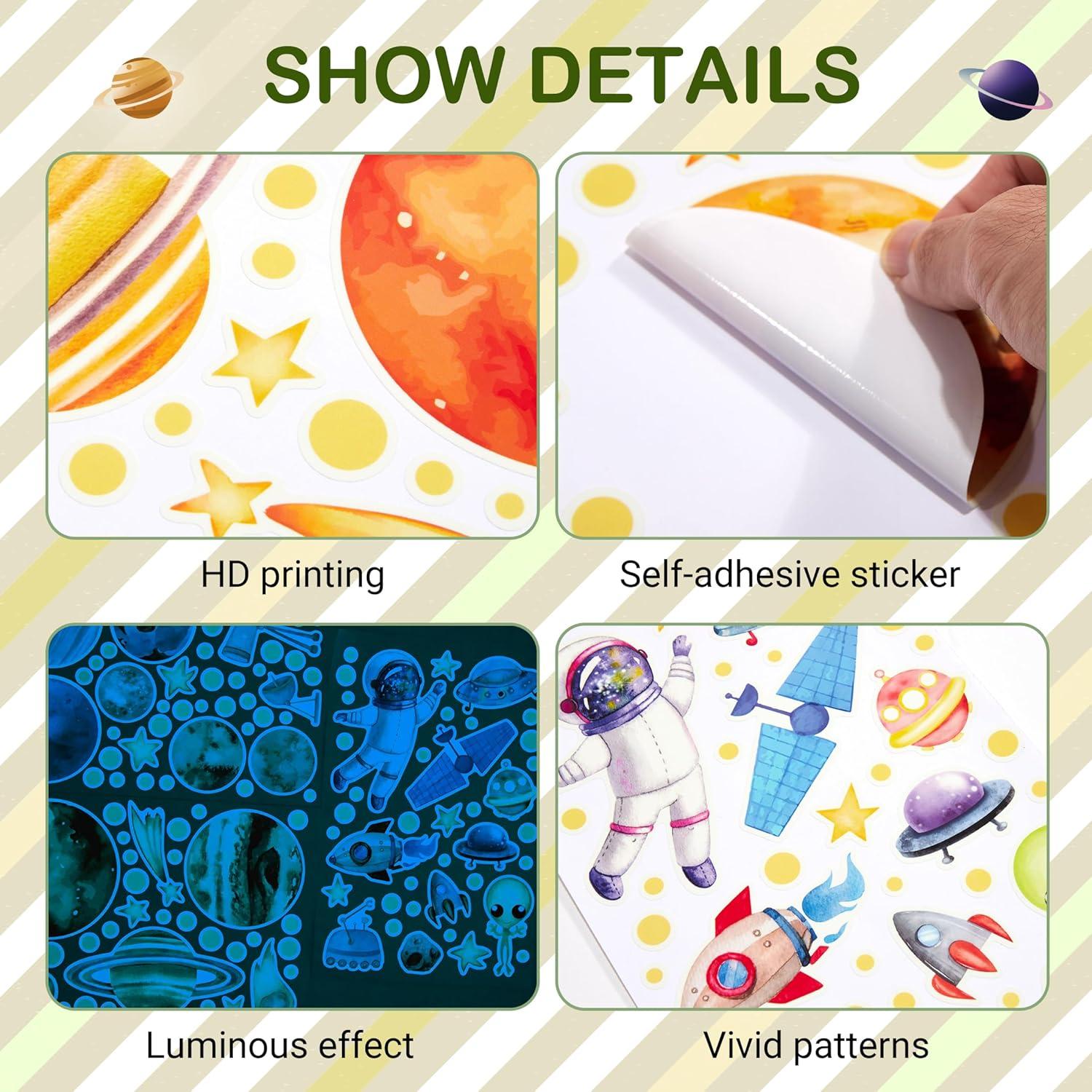 Calcomanías de Pared Robmoda Sistema Solar Brillantes