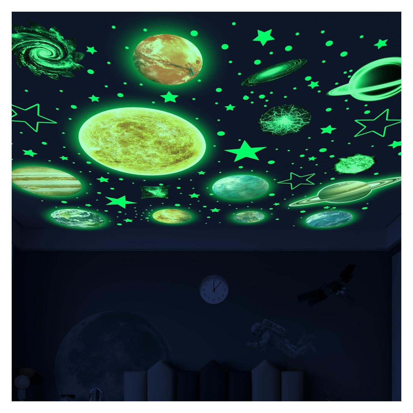 Calcomanías Brillantes del Sistema Solar Robmoda 128 Piezas