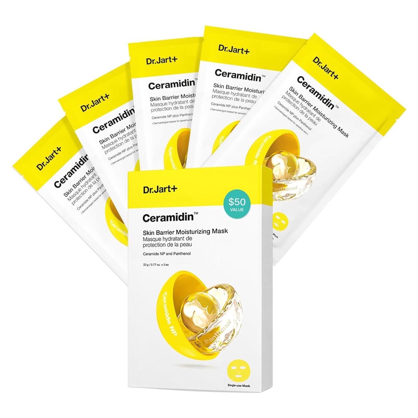 Mascarilla Hidratante Dr.Jart+ Ceramidin - Paquete de 5 Unidades