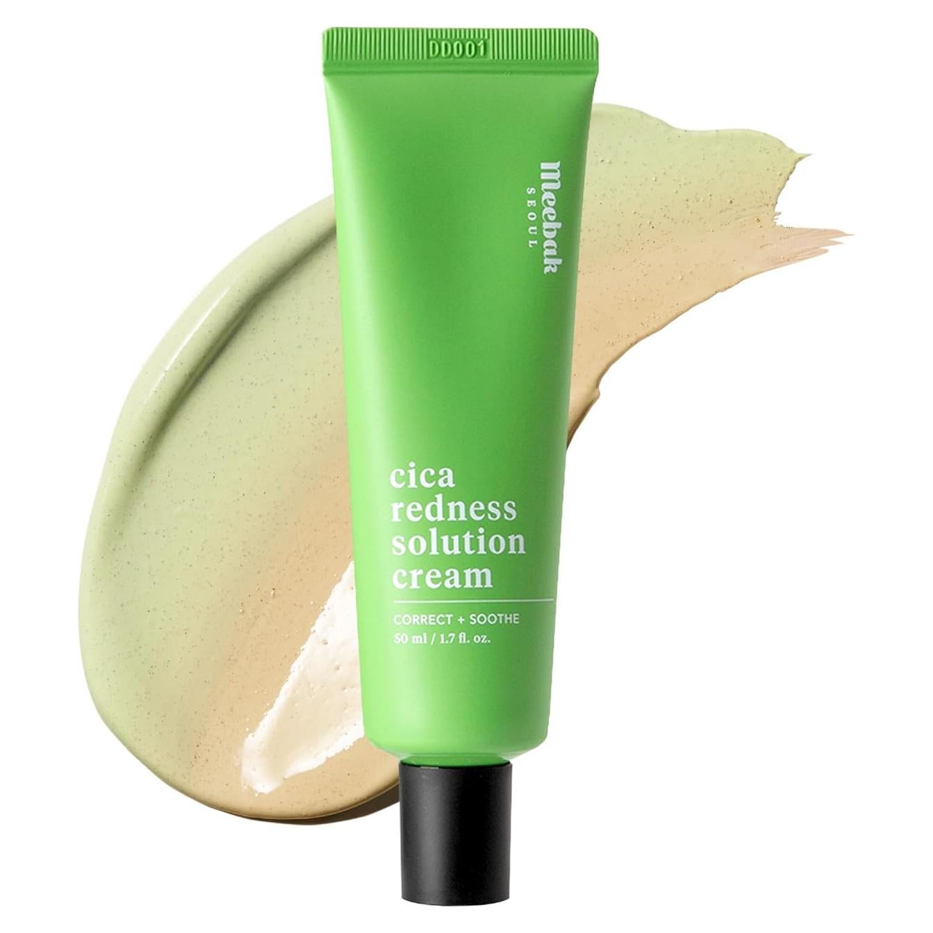 Crema Correctora de Color Verde Meebak Cica 48g - Piel Sensible