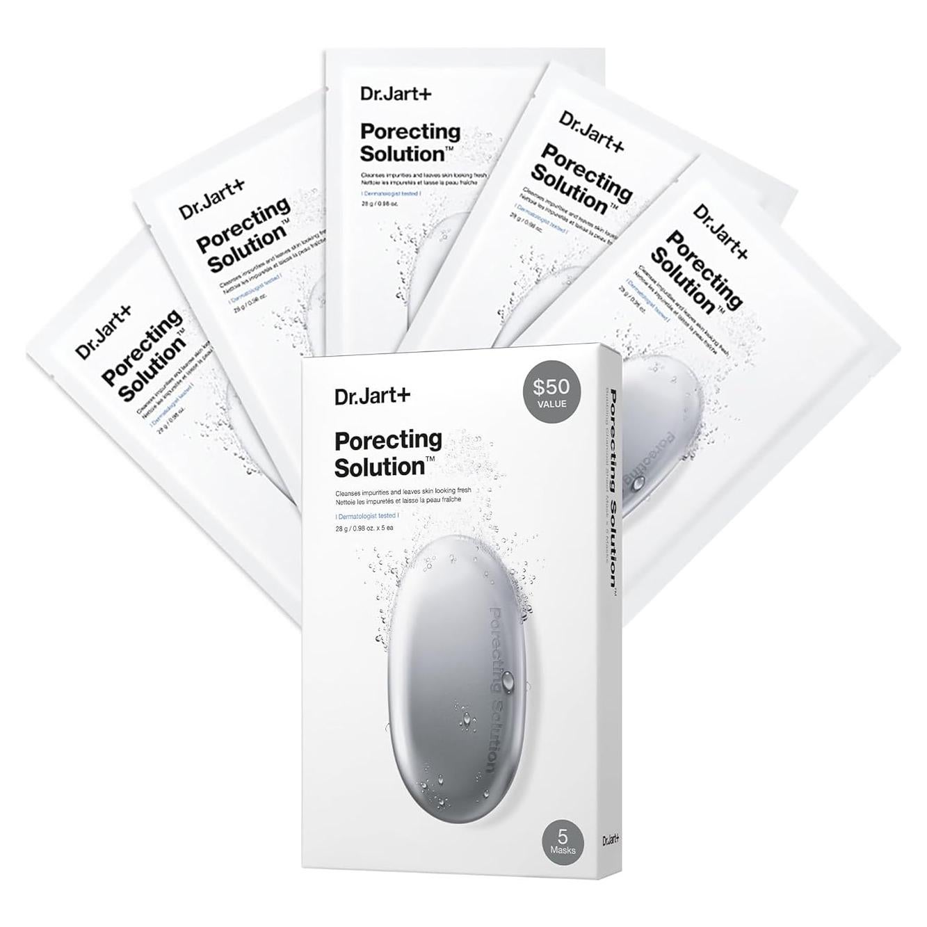 Mascarilla Facial Dr.Jart+ Porecting Carbón 5 Unidades