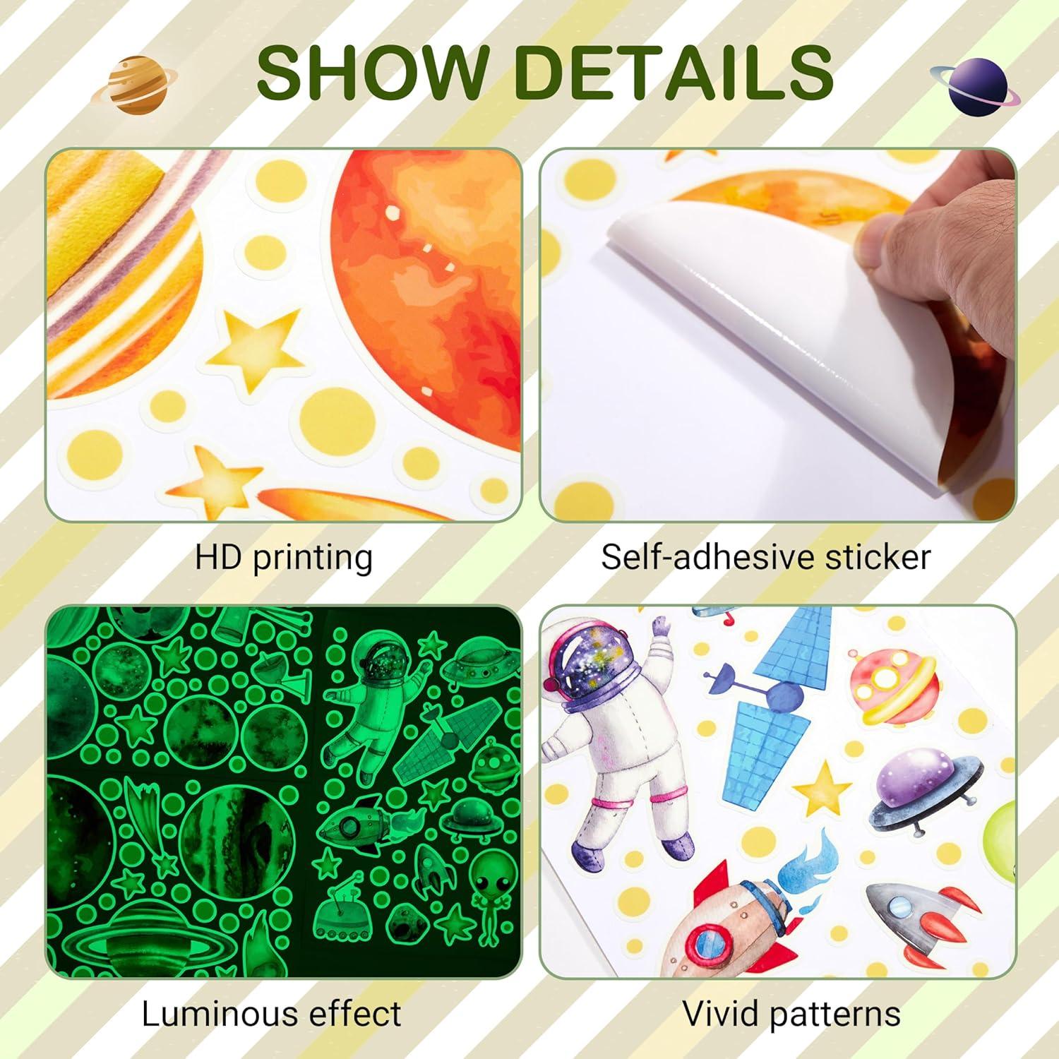 Calcomanías de Pared Robmoda Sistema Solar Brillantes