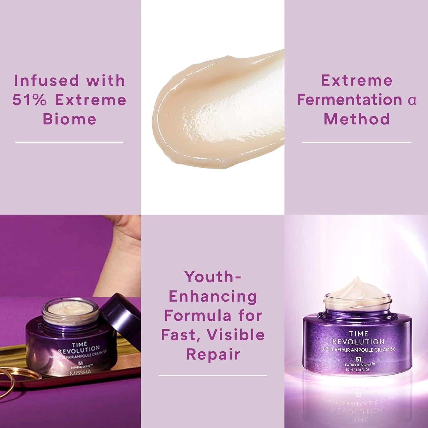 Crema Nocturna MISSHA Time Revolution 49.9 ml - Reparación Profunda