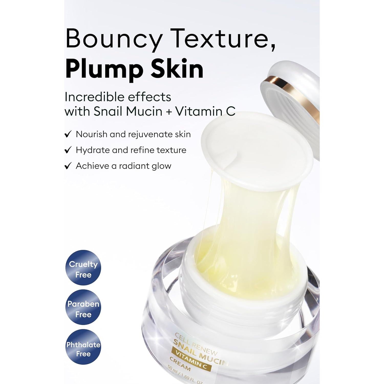 Crema Hidratante de Mucina de Caracol con Vitamina C MISSHA 50 ml