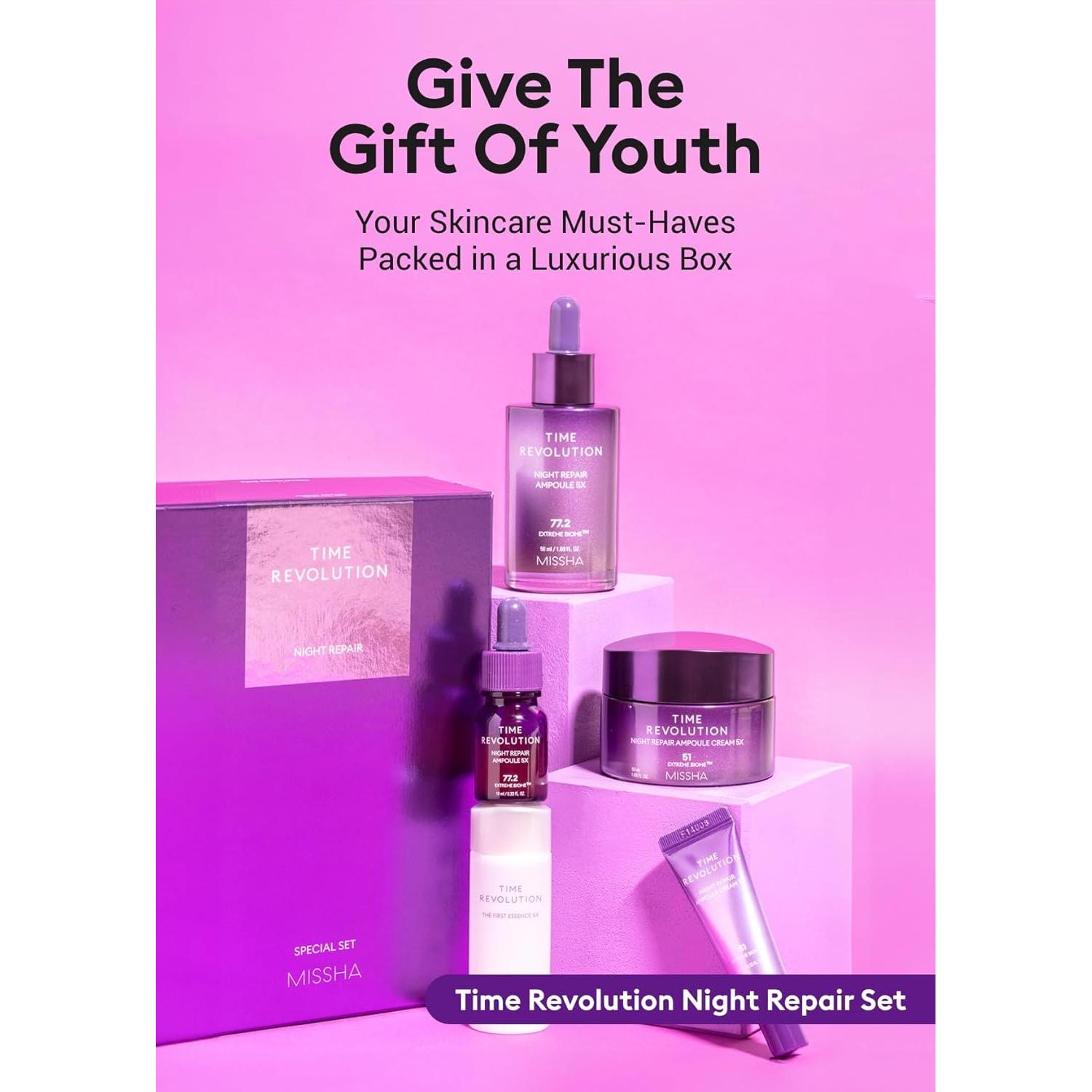 Set de Cuidado de Piel MISSHA 5X - Ampolla y Crema Nocturna