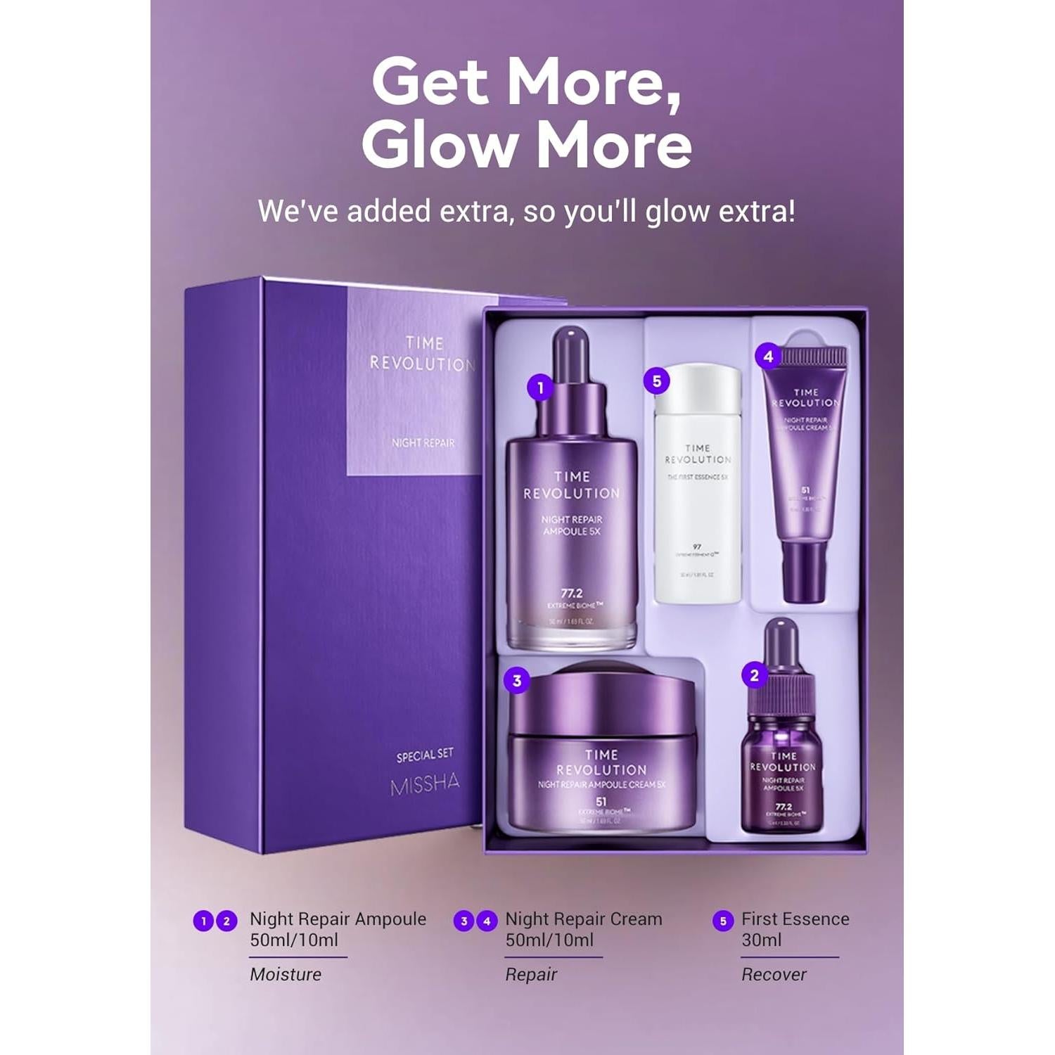 Set de Cuidado de Piel MISSHA 5X - Ampolla y Crema Nocturna