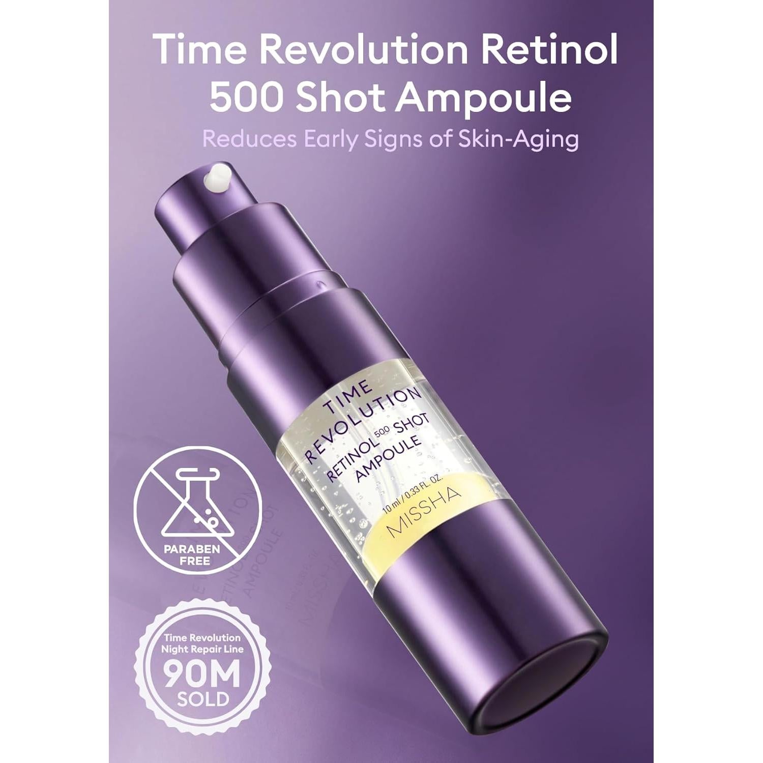 Suero Facial MISSHA Time Revolution Retinol 9.8 ml - Hidratación y Elasticidad
