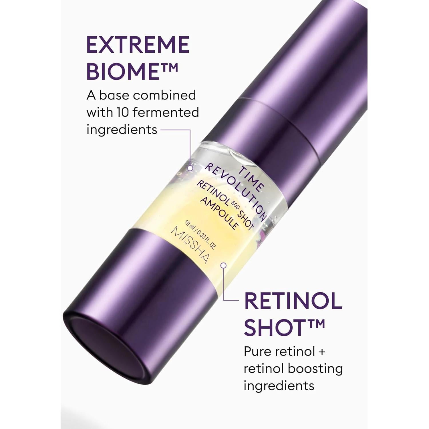 Suero Facial MISSHA Time Revolution Retinol 9.8 ml - Hidratación y Elasticidad