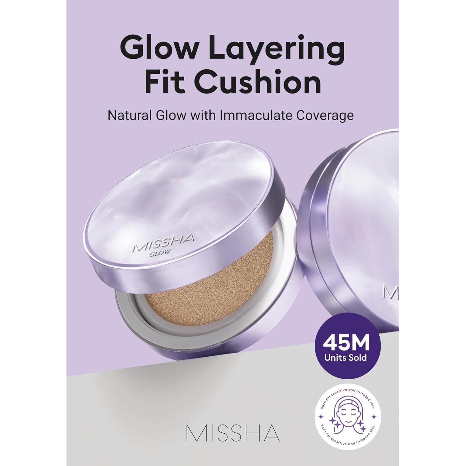 Base Cushion Missha No.17 Marfil Beige 14.17g Hidratante 24h
