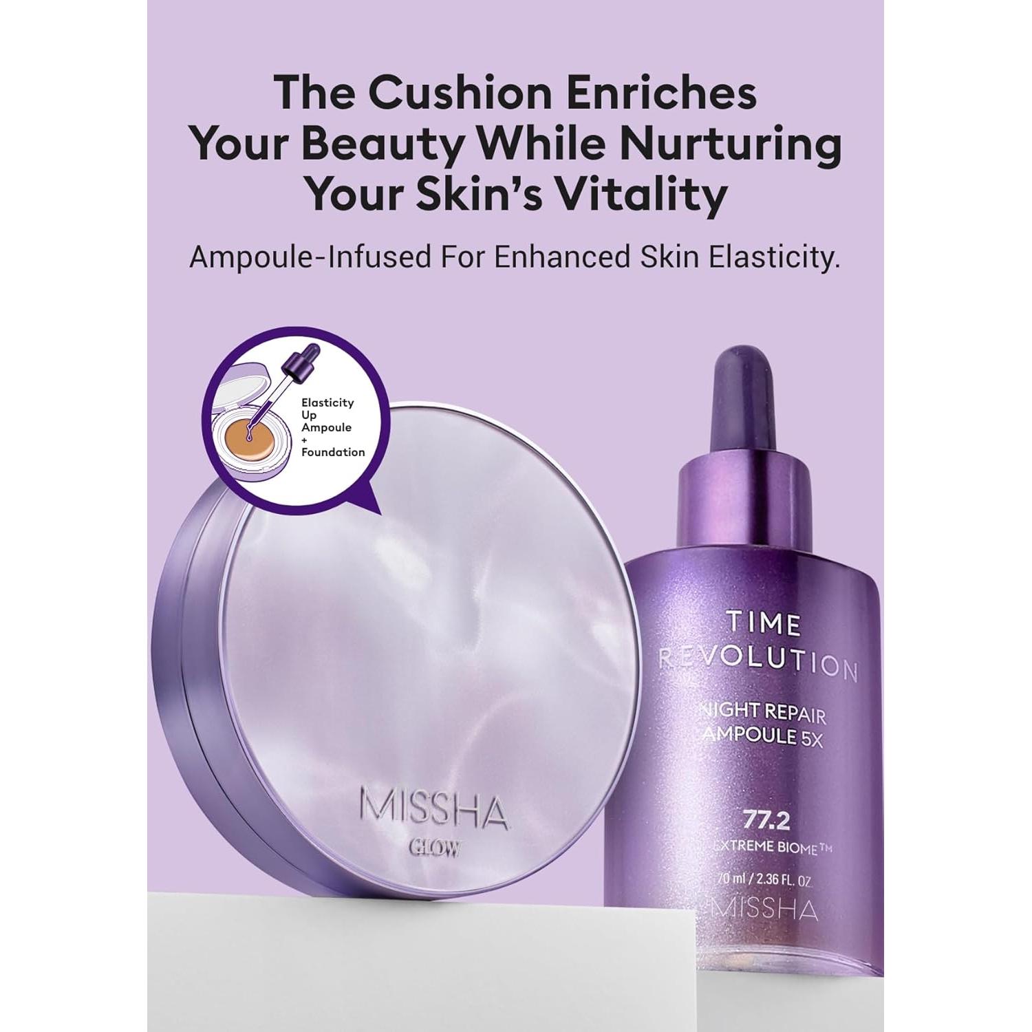 Base Cushion Missha No.17 Marfil Beige 14.17g Hidratante 24h