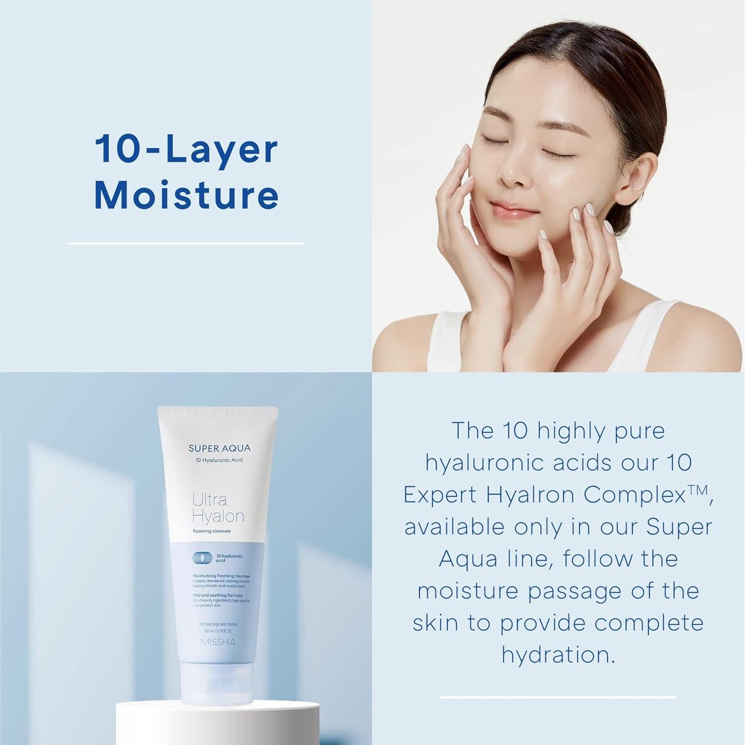 Espuma Limpiadora Facial Hidratante MISSHA Super Aqua 199g