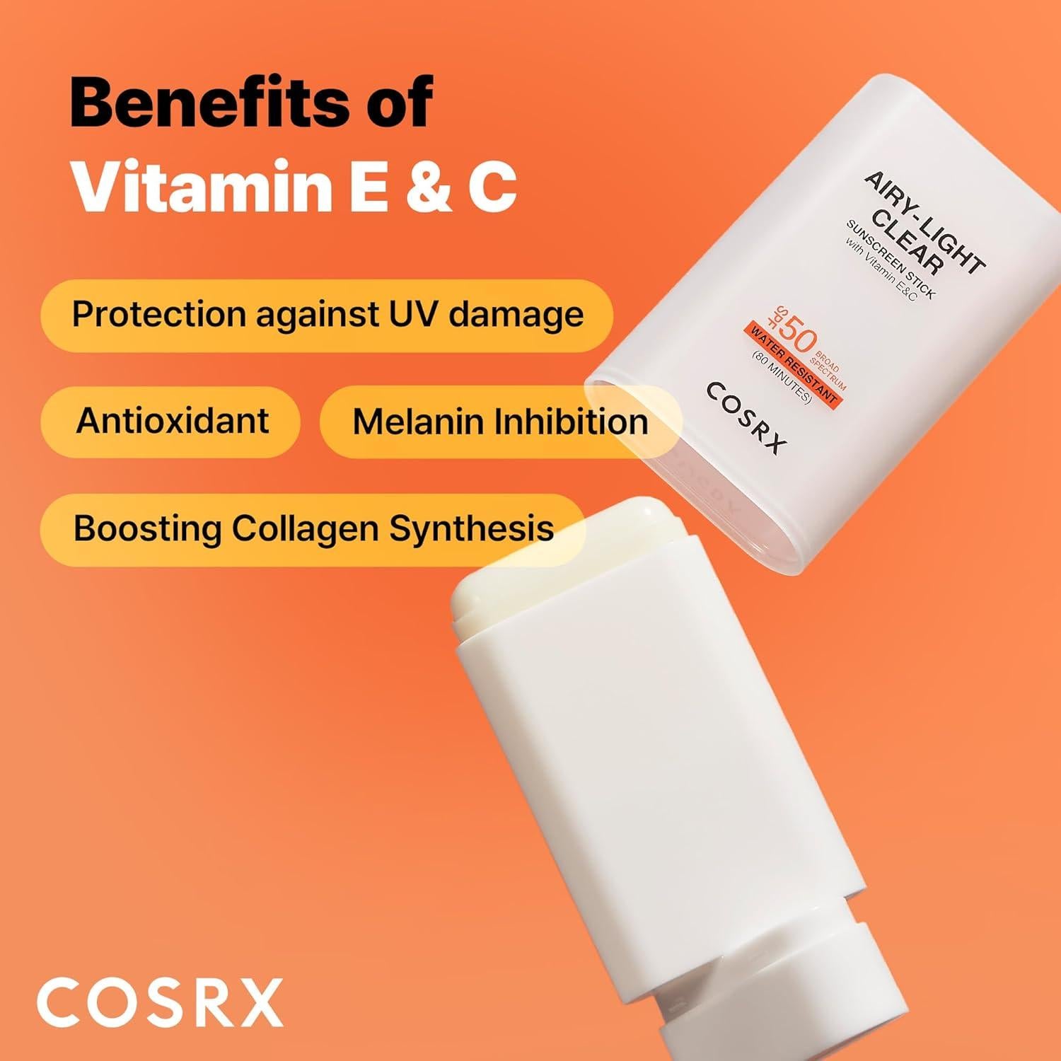 Protector Solar en Barra COSRX SPF 50 con Vitamina E y C 19g